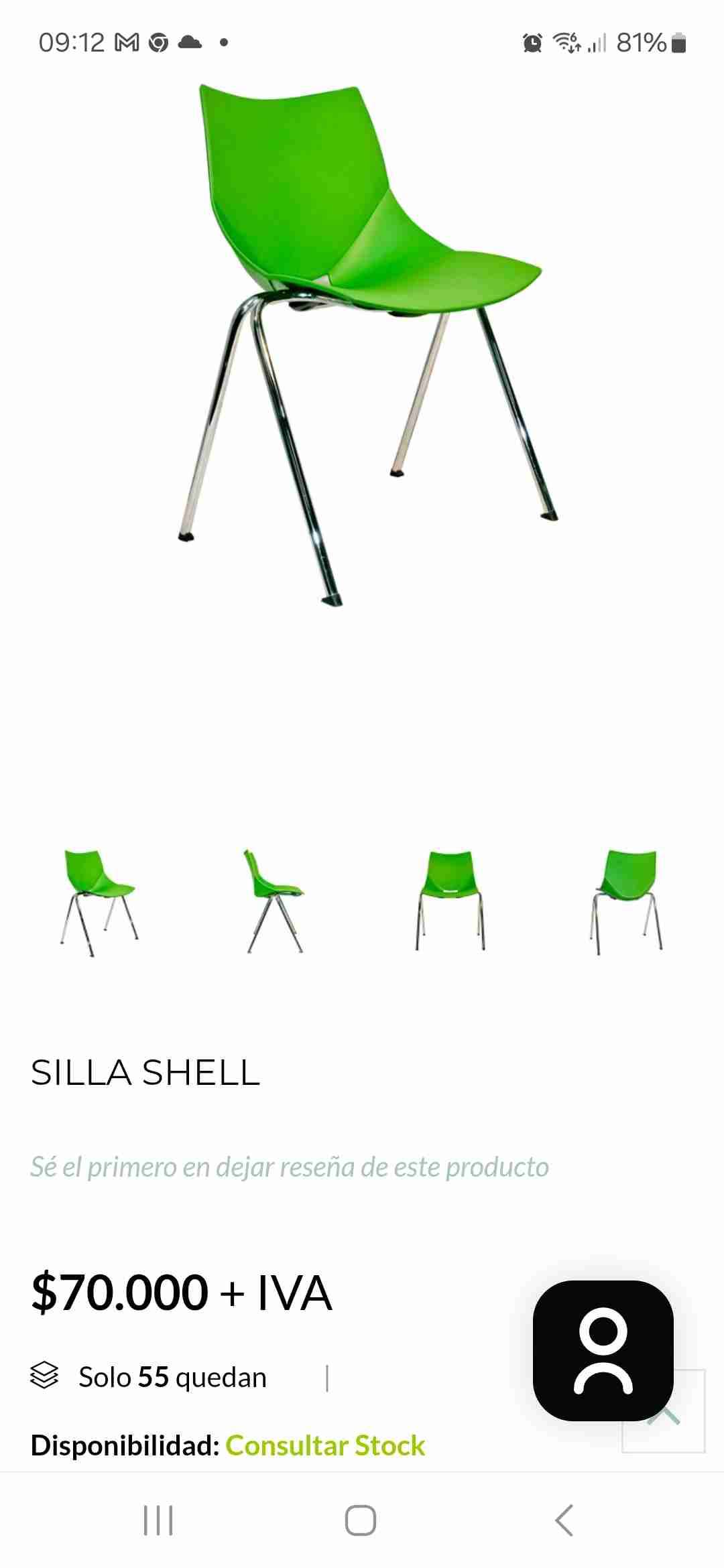 Juego de sillas modernas multicolor - 2