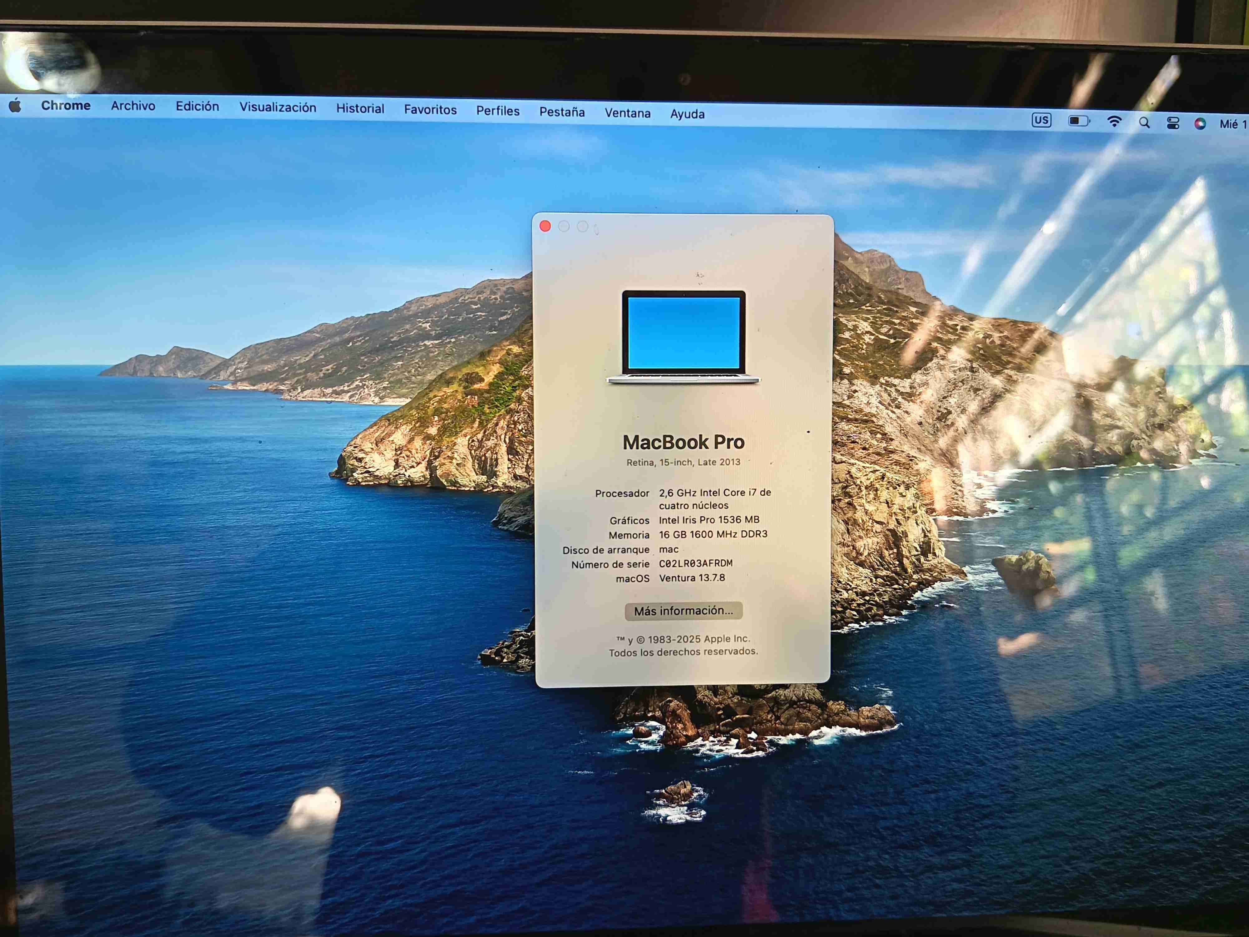 Laptop Apple MacBook Pro 15 pulgadas i7 16 GB ram - miniatura 3