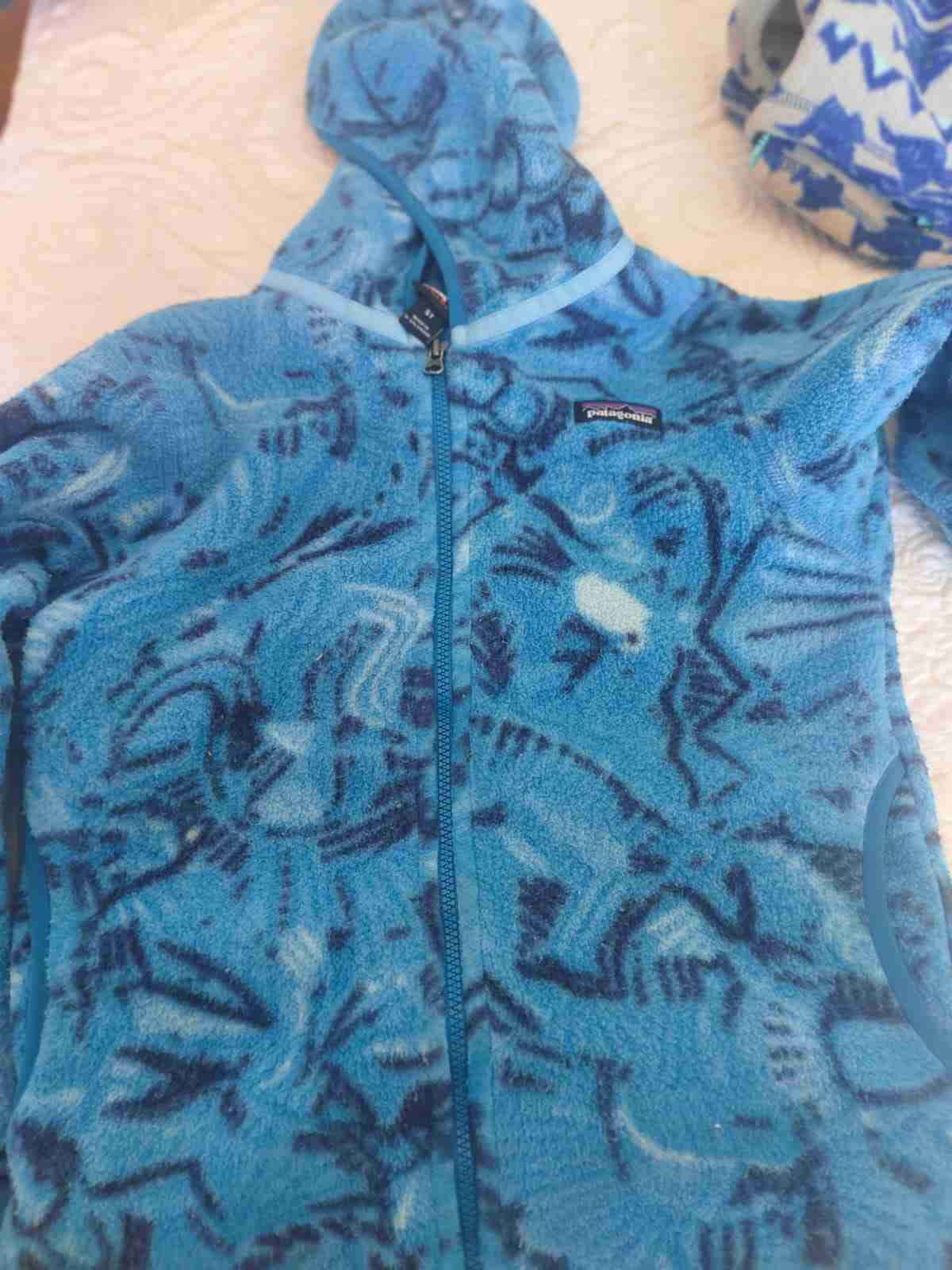 Chaqueta polar azul estampada Patagonia talla 5