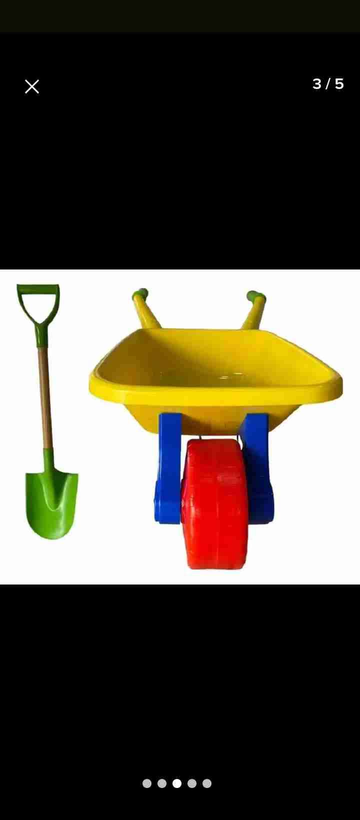 Carretilla de juguete roja - miniatura 2