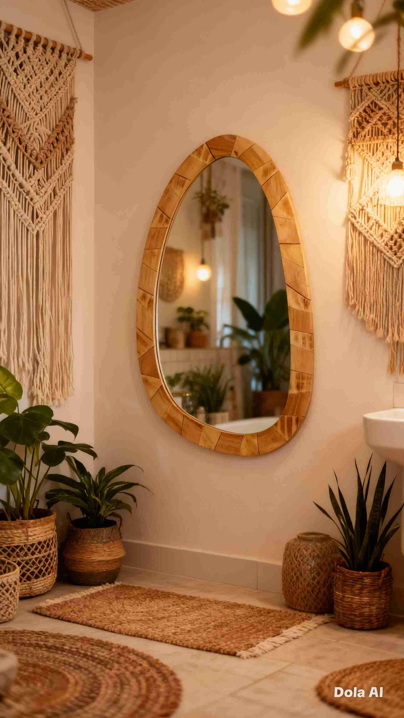 Espejo decorativo de madera