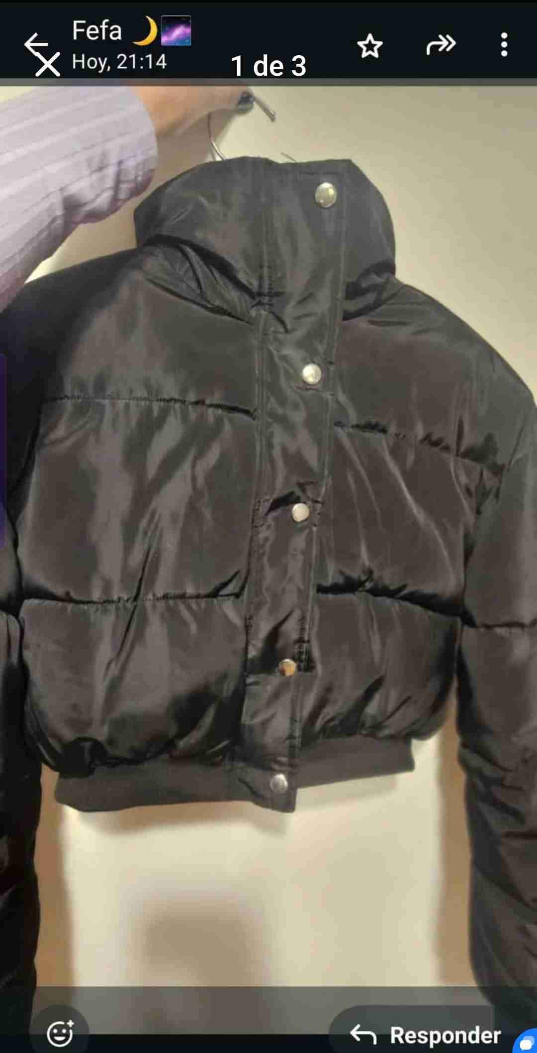 Chaqueta negra acolchada - miniatura 3