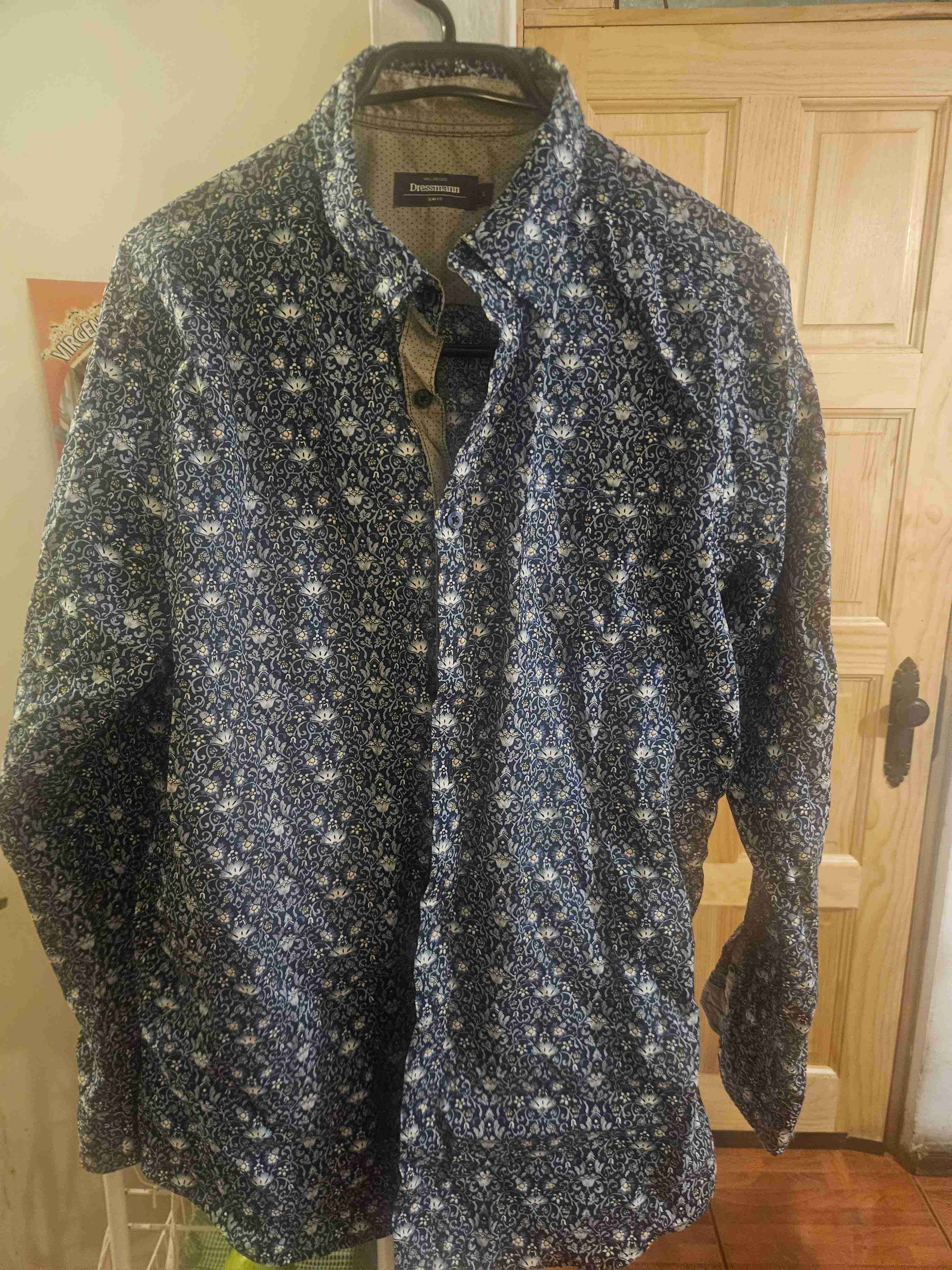 Camisa estampada verde oscuro - miniatura 4