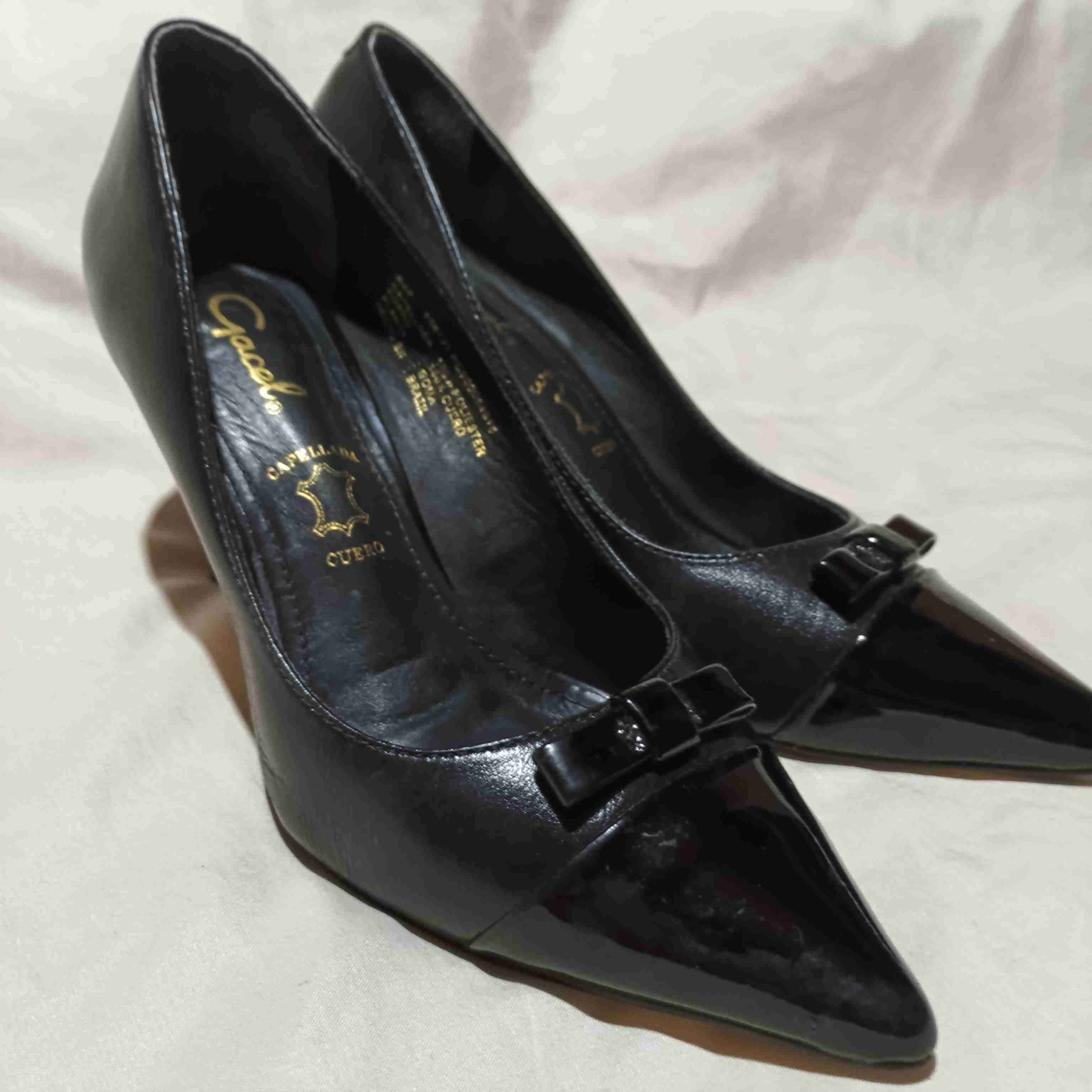 Zapatos de cuero negro Gacel - miniatura 2