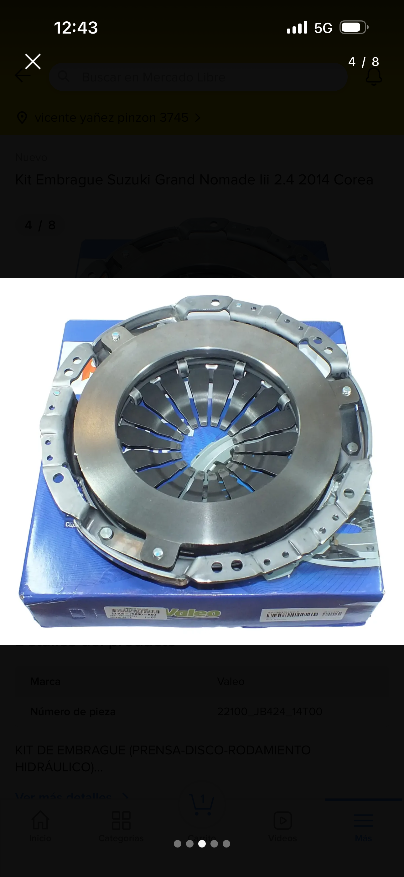 Kit embrague Suzuki Grand Nomade - miniatura 3