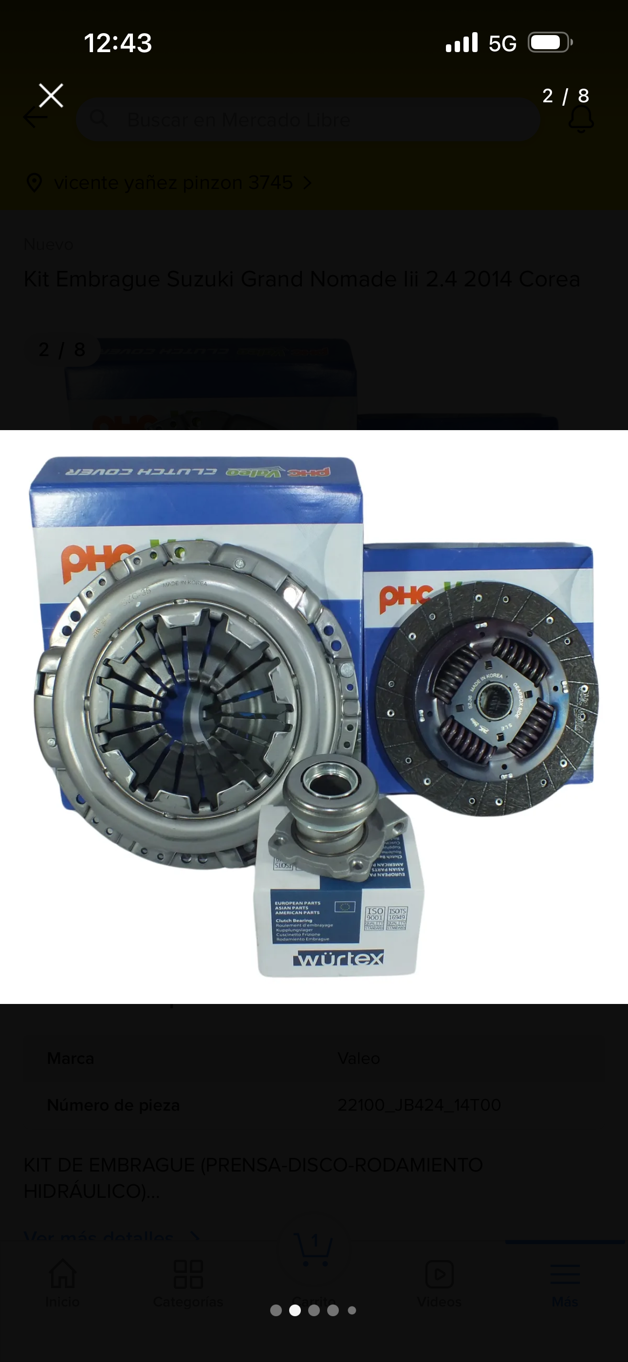 Kit embrague Suzuki Grand Nomade - miniatura 4