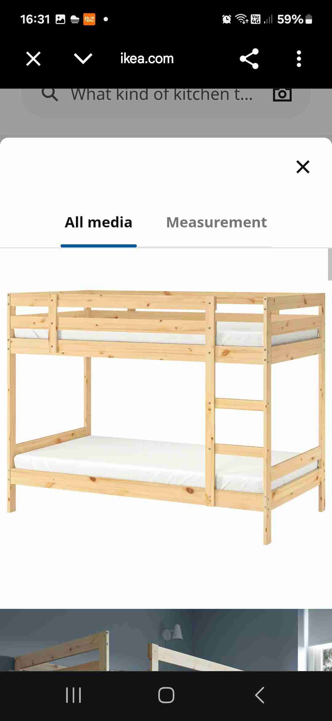 Camarote de madera IKEA