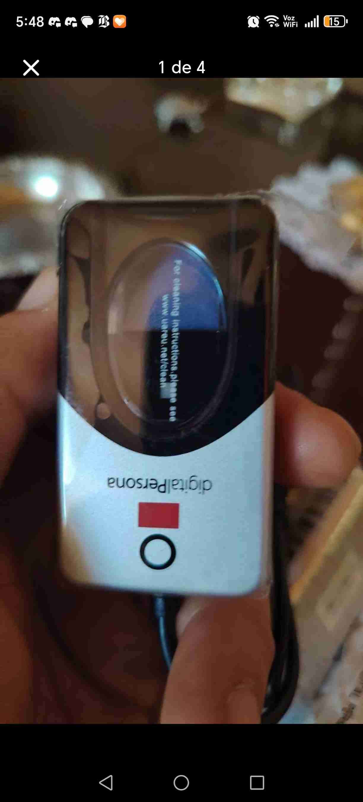 Lector de huellas digitalPersona