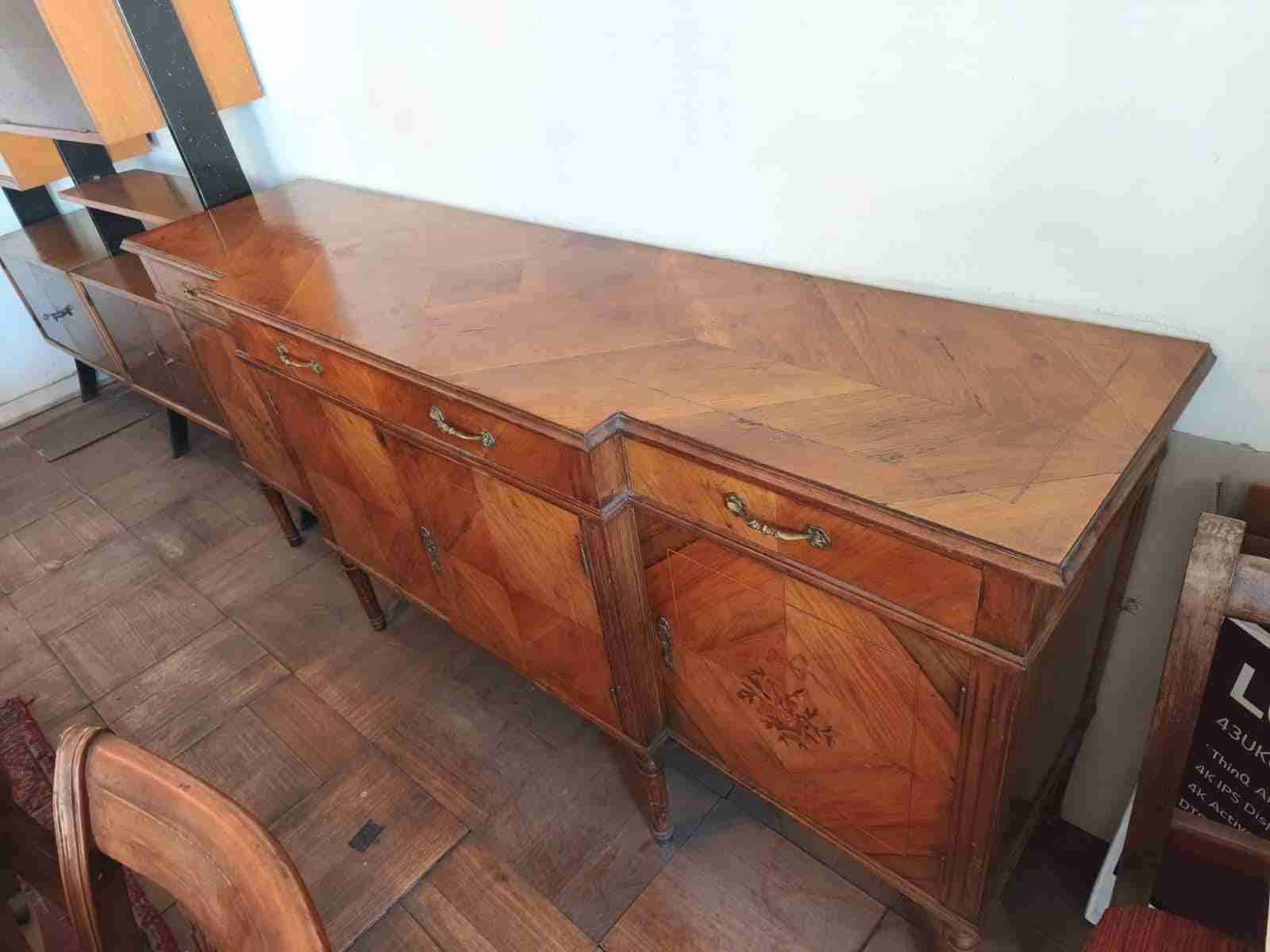 Vitrina retro de madera, bife, comedor - miniatura 2