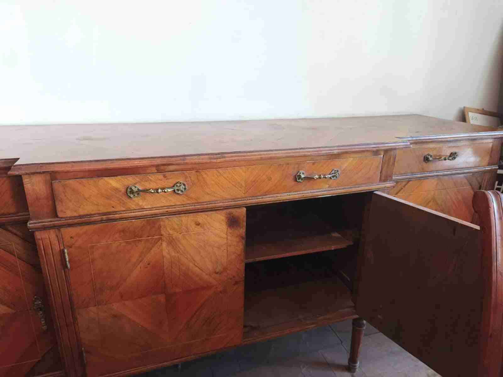 Vitrina retro de madera, bife, comedor - miniatura 5