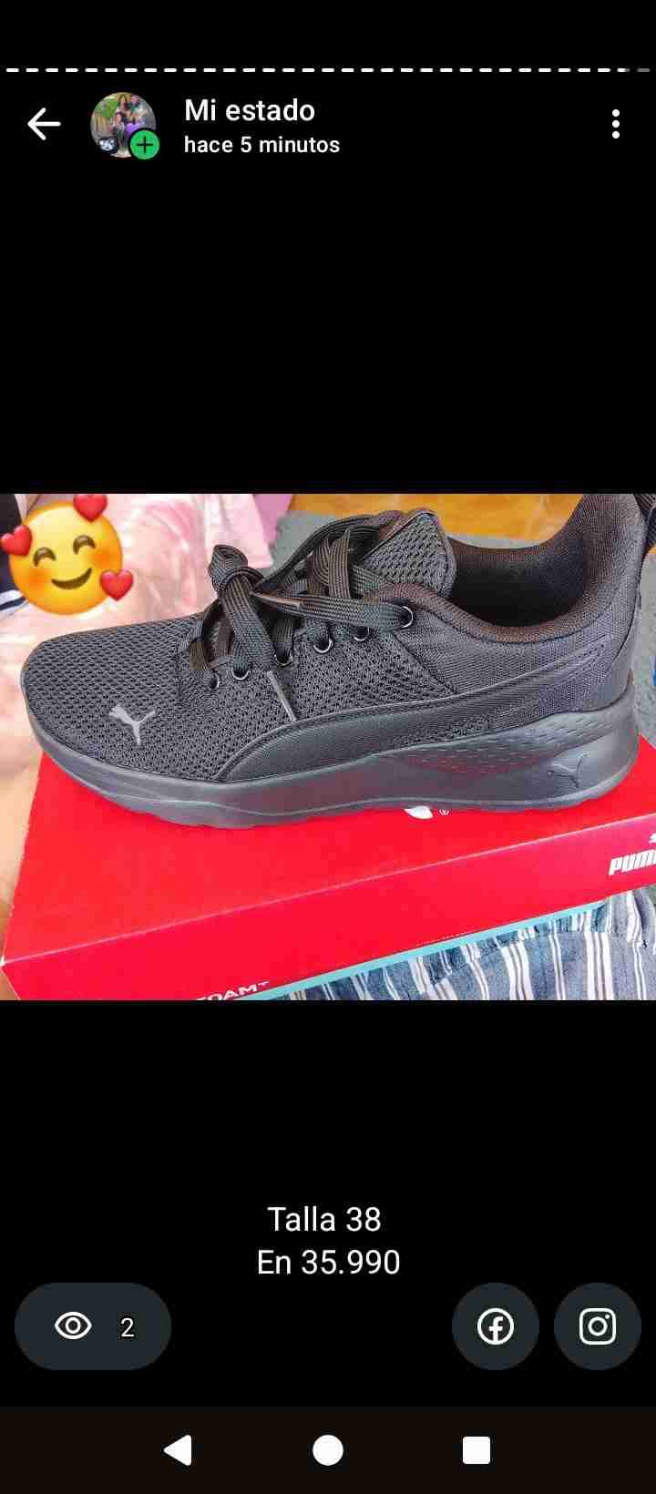 Zapatillas negras deportivas Puma