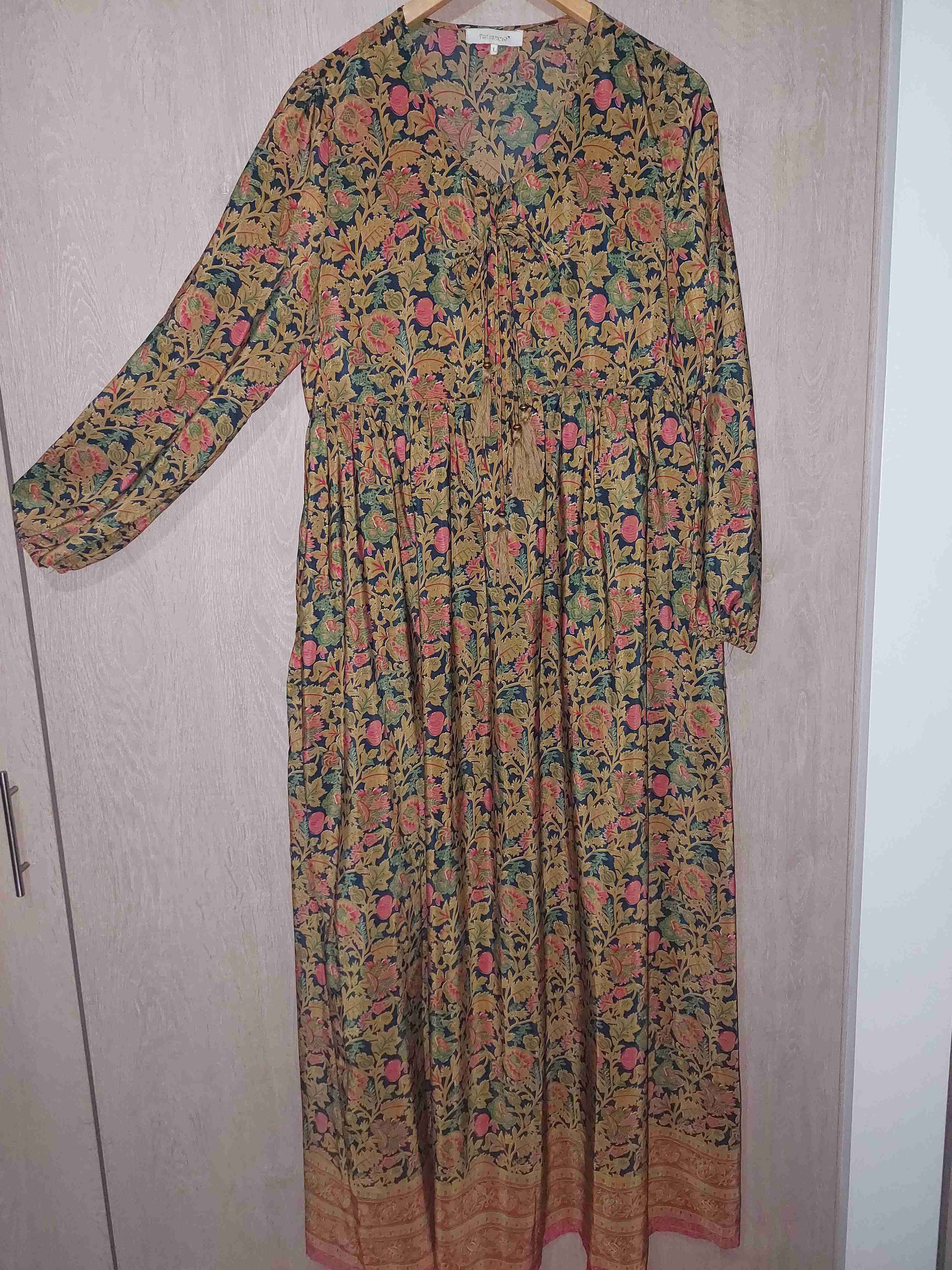 Vestido floral otoñal con mangas - miniatura 6