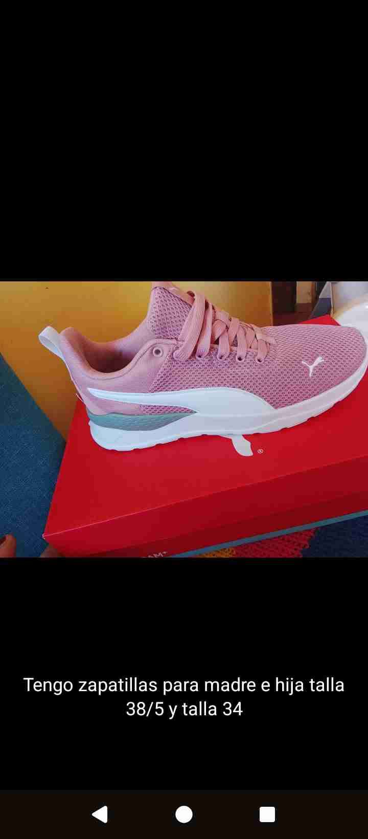 Zapatillas rosadas deportivas para mama e hija