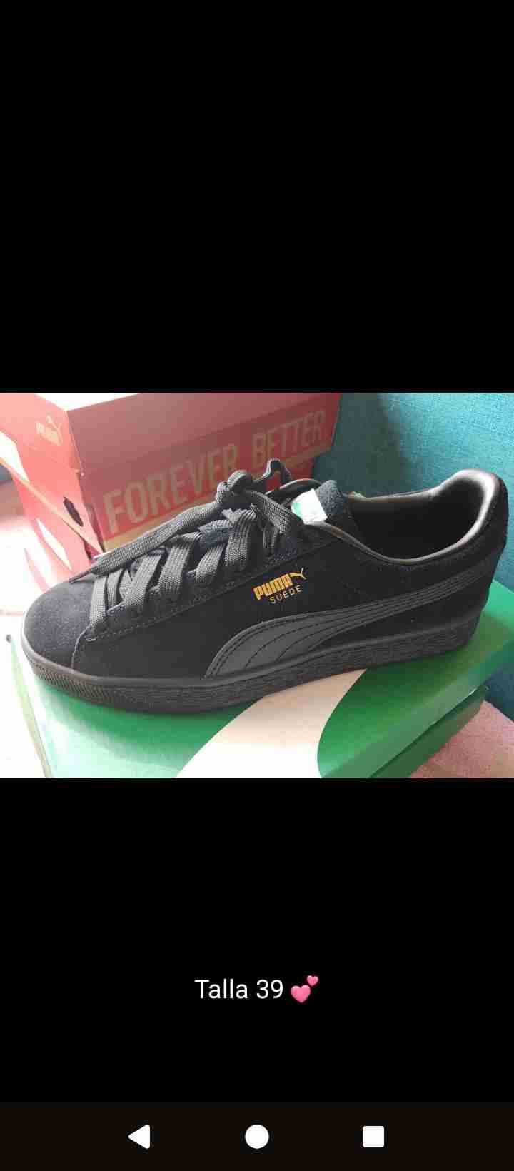 Zapatillas negras Puma Suede