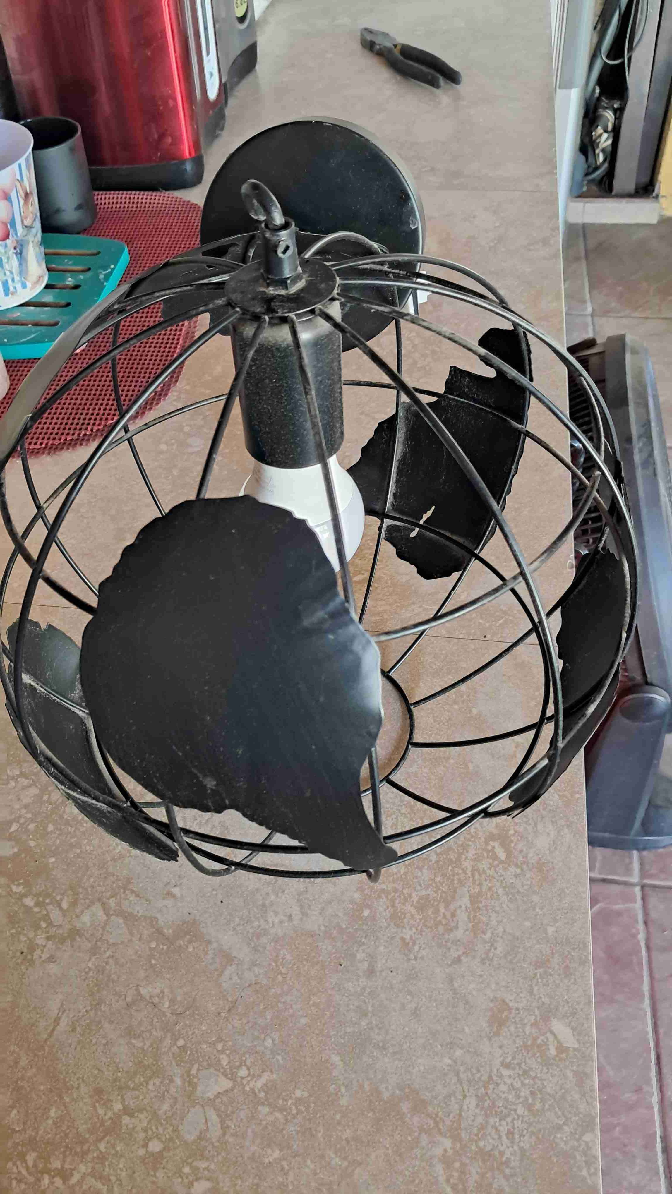 Lámpara colgante de metal negro - miniatura 2