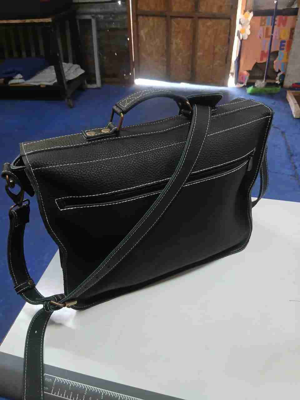 Bolso de cuero estilo vintage - miniatura 4