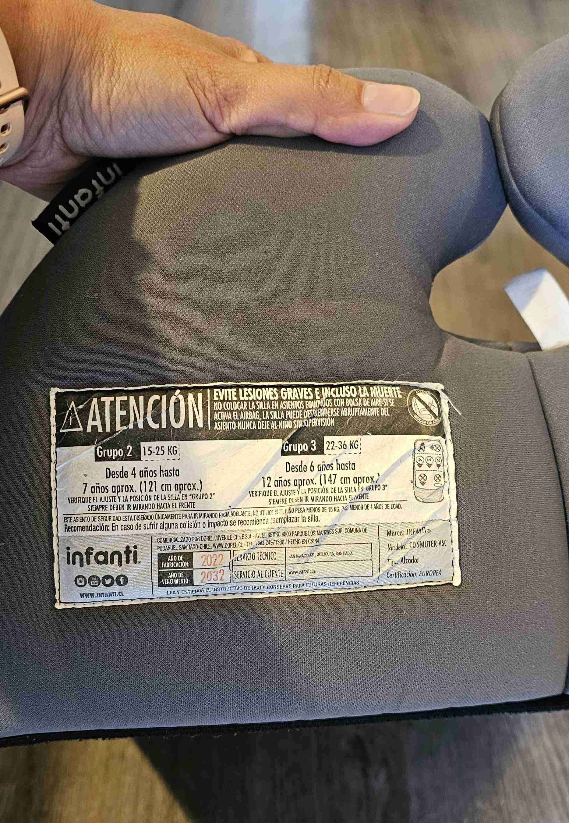 Asiento elevador azul Infanti - miniatura 2