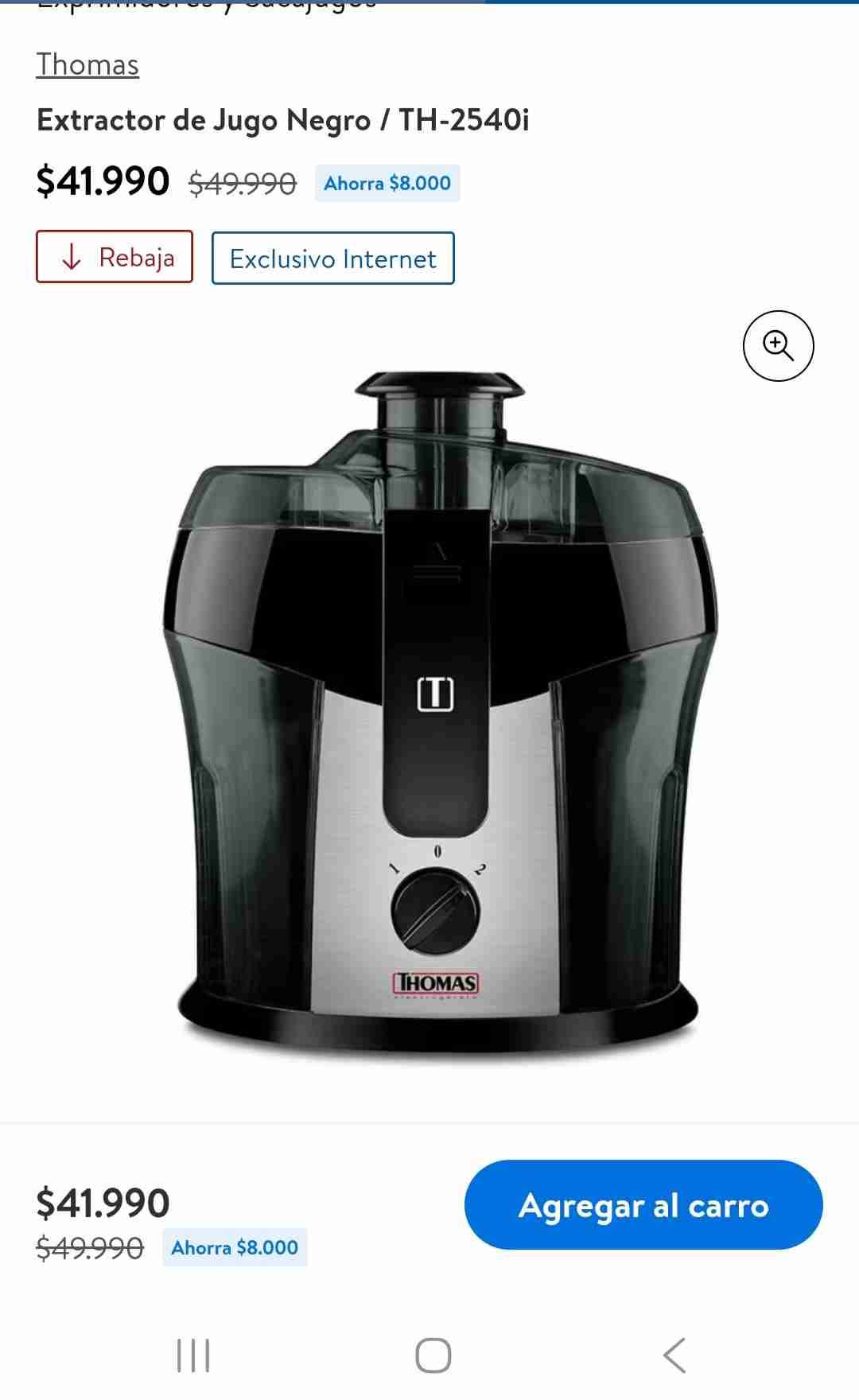 Extractor de jugo negro Thomas