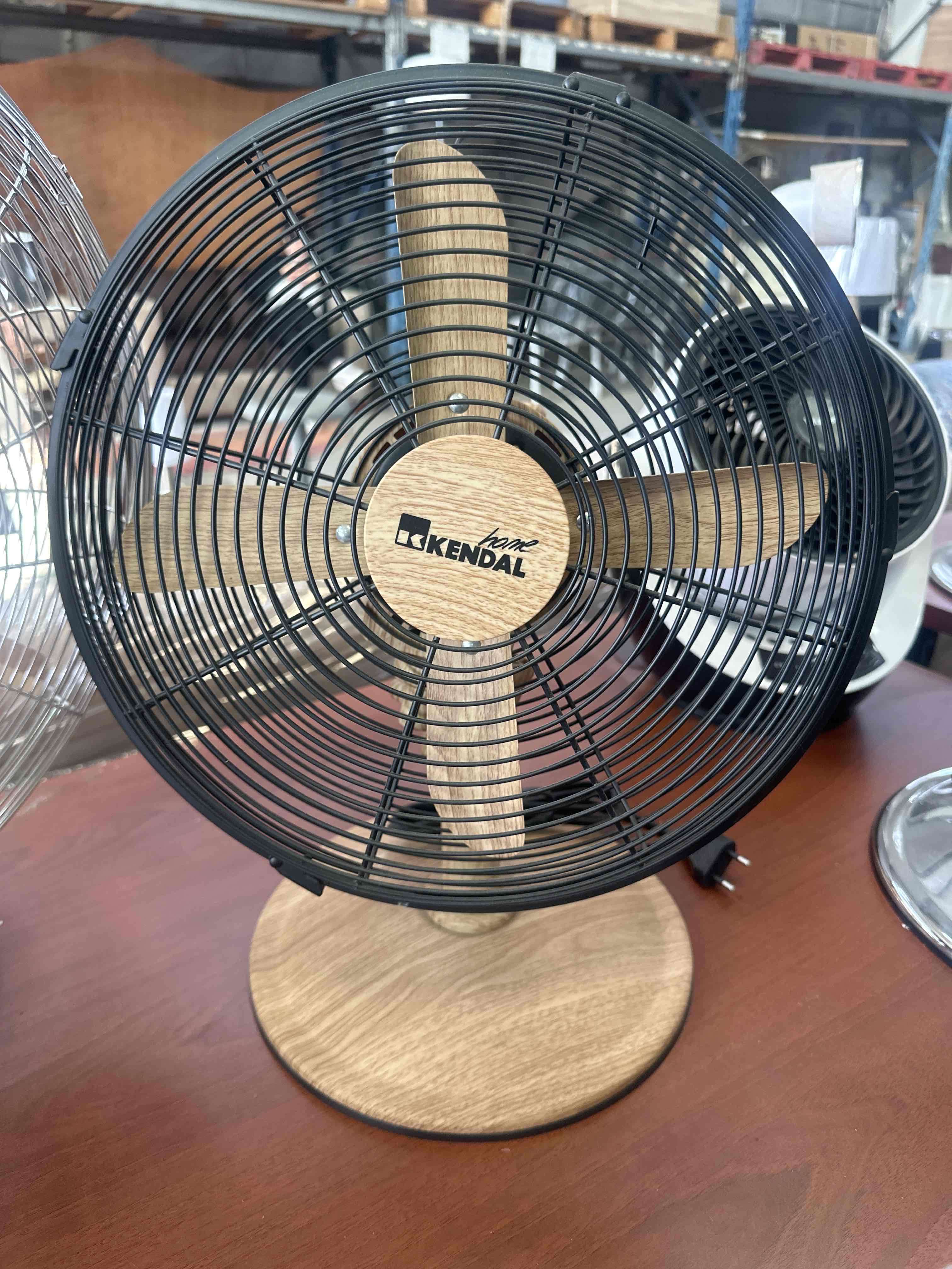 Ventilador Kendal madera y negro