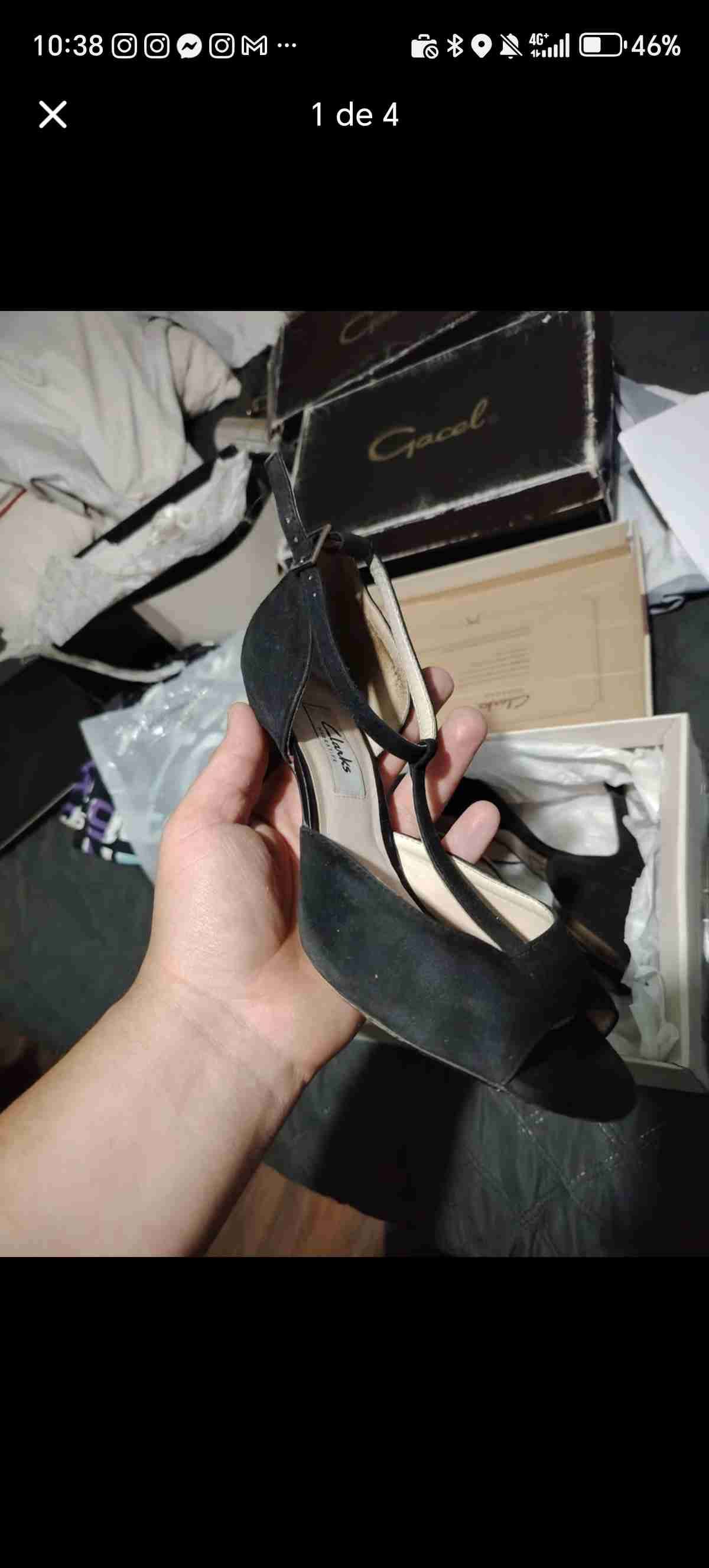 Zapatos de tacón Clarks negros - miniatura 3