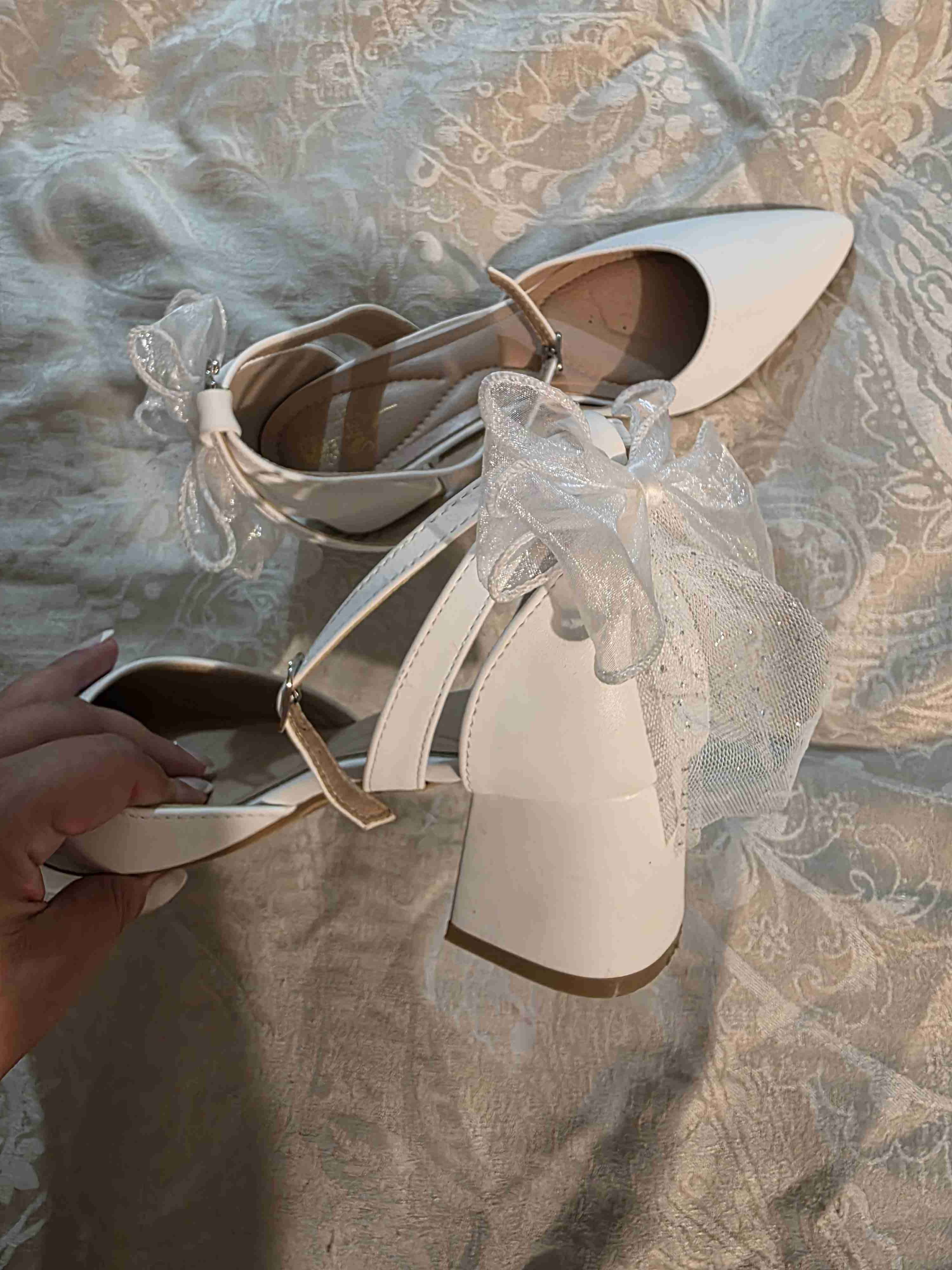 Zapatos de tacón blancos (novia) - miniatura 4