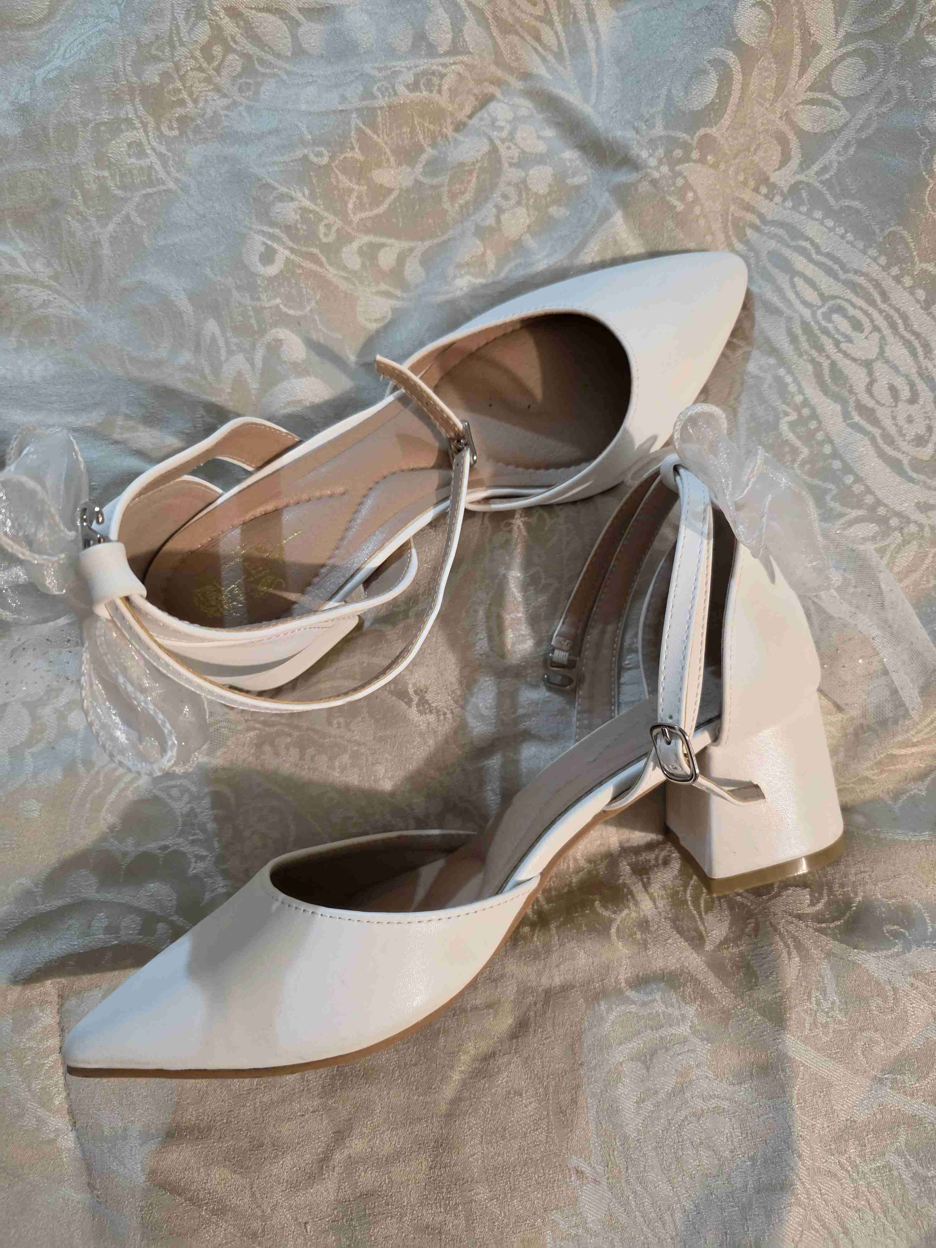 Zapatos de tacón blancos (novia) - miniatura 5