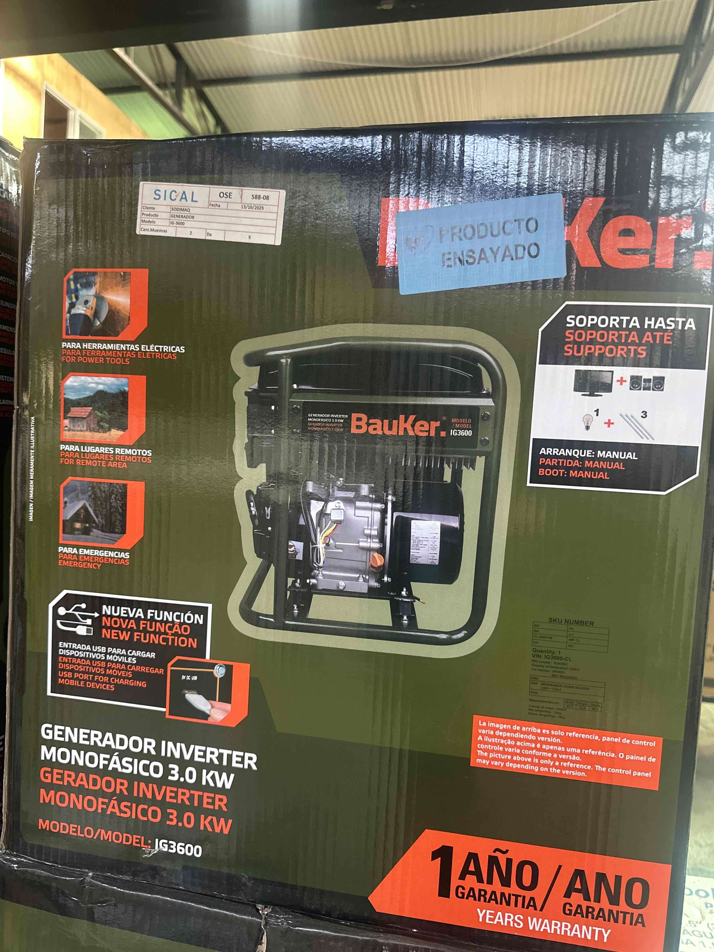 Generador Inverter BauKer 3.0 kW