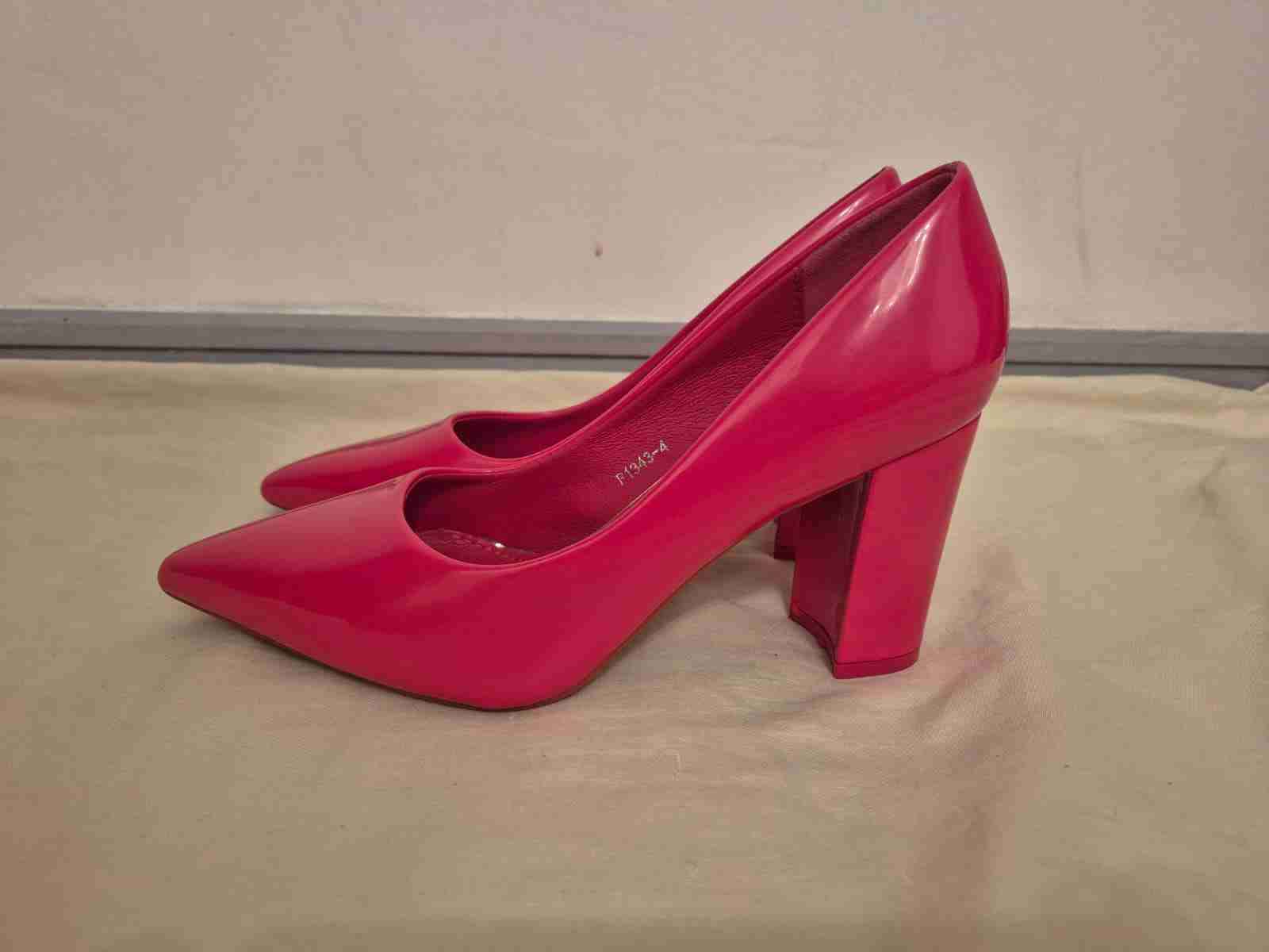 Zapatos de taco alto fucsia - miniatura 2