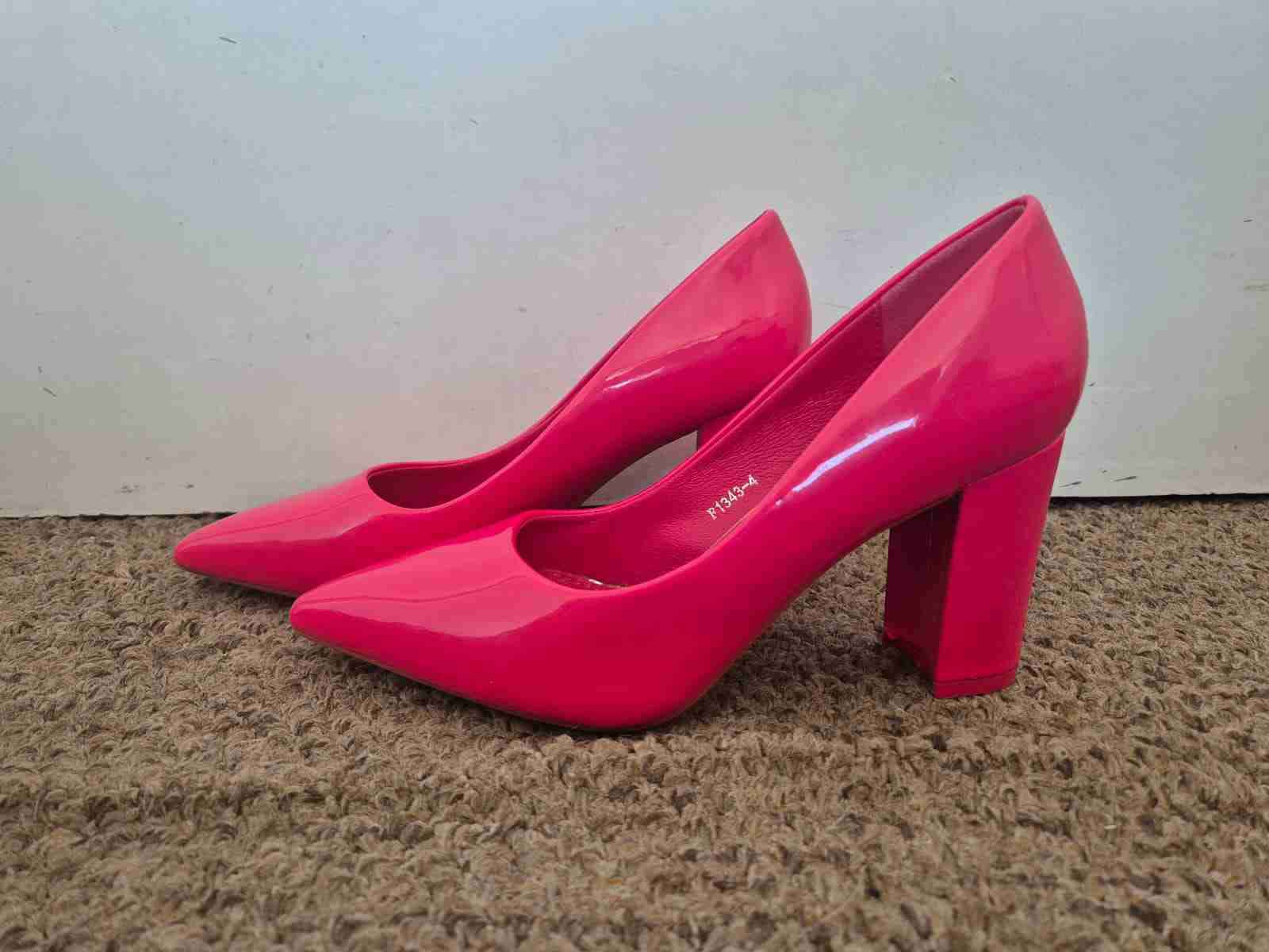 Zapatos de taco alto fucsia - miniatura 4