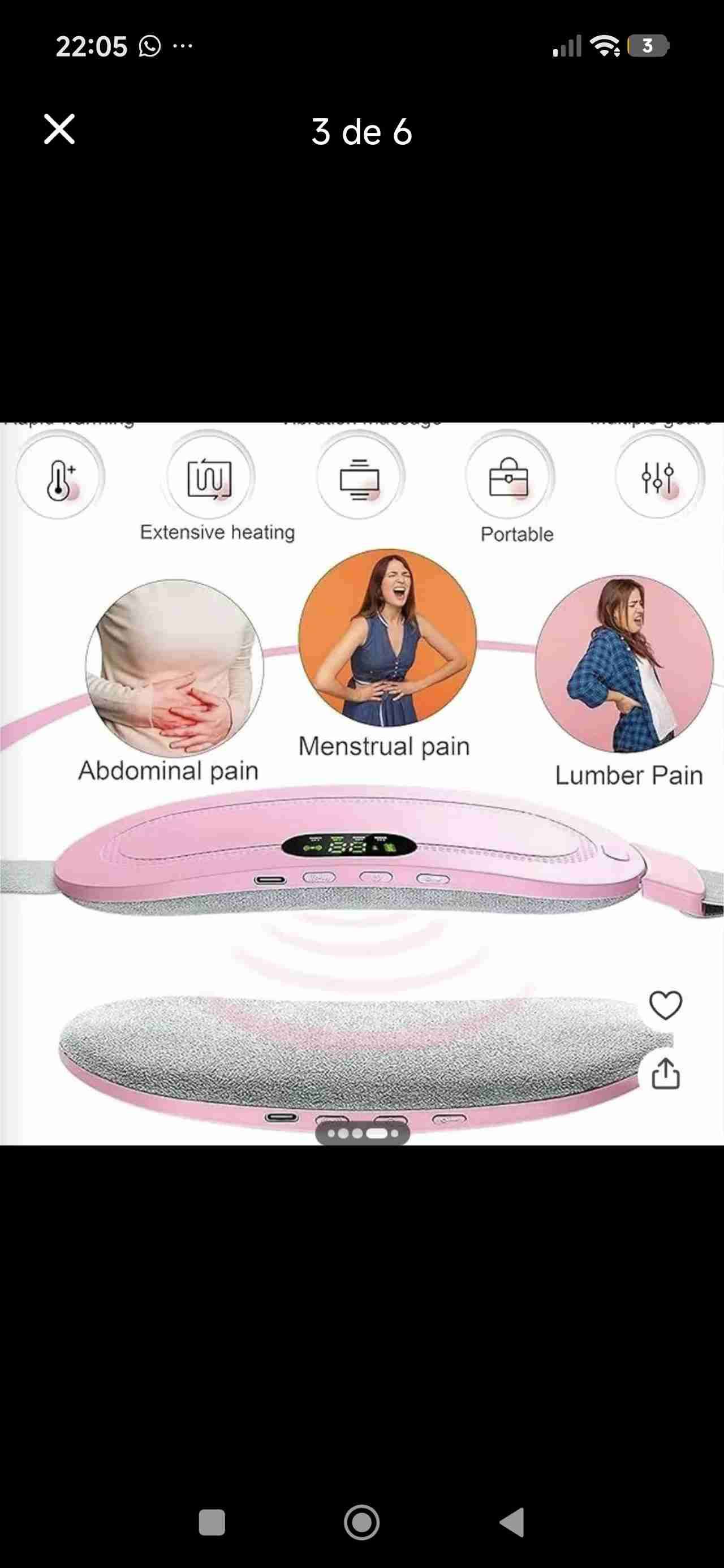 Cinturón de calor para dolores
