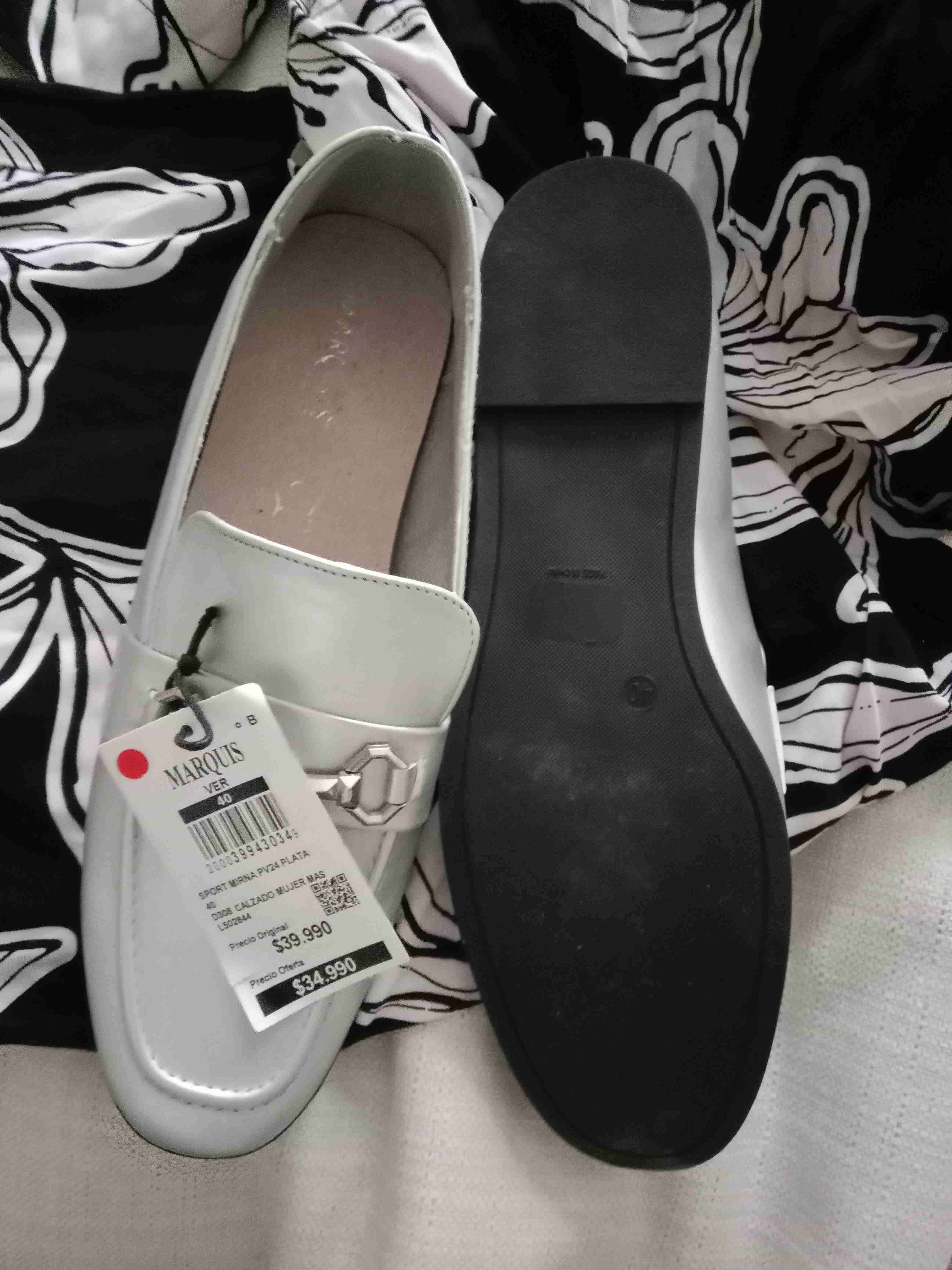 Mocasin plateado moda - miniatura 2