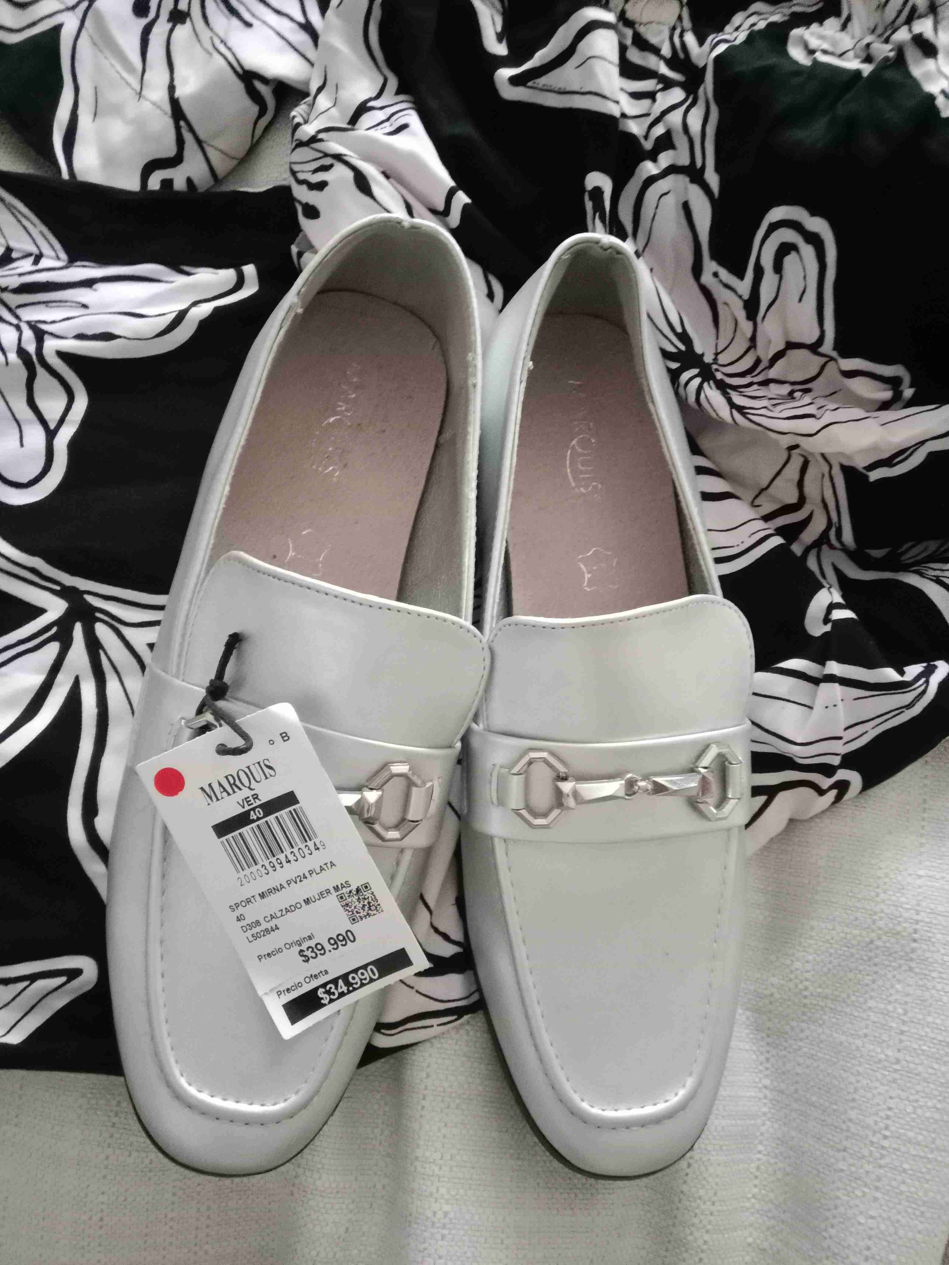 Mocasin plateado moda - miniatura 3