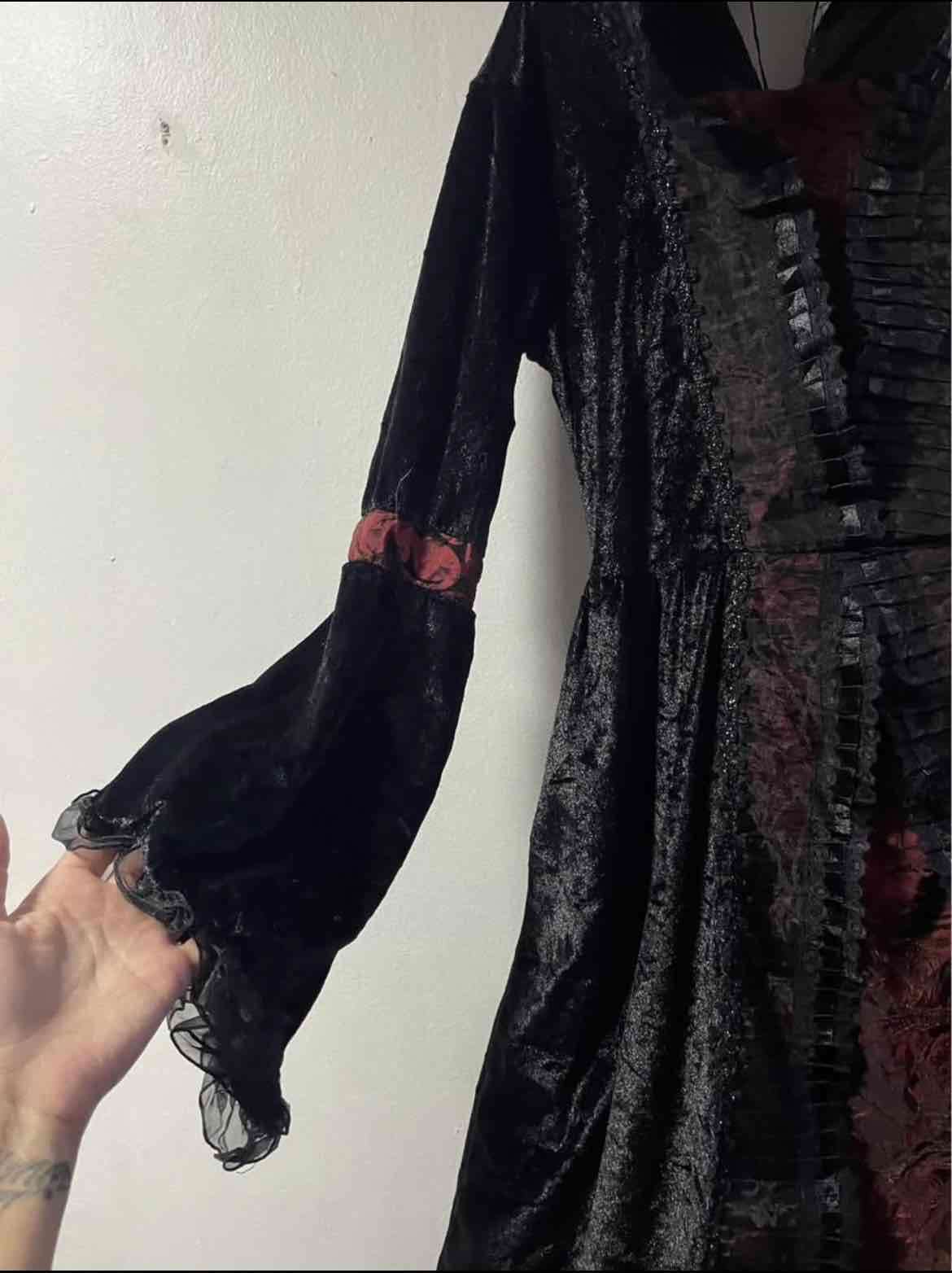 Disfraz medieval negro y rojo talla 10 - 5