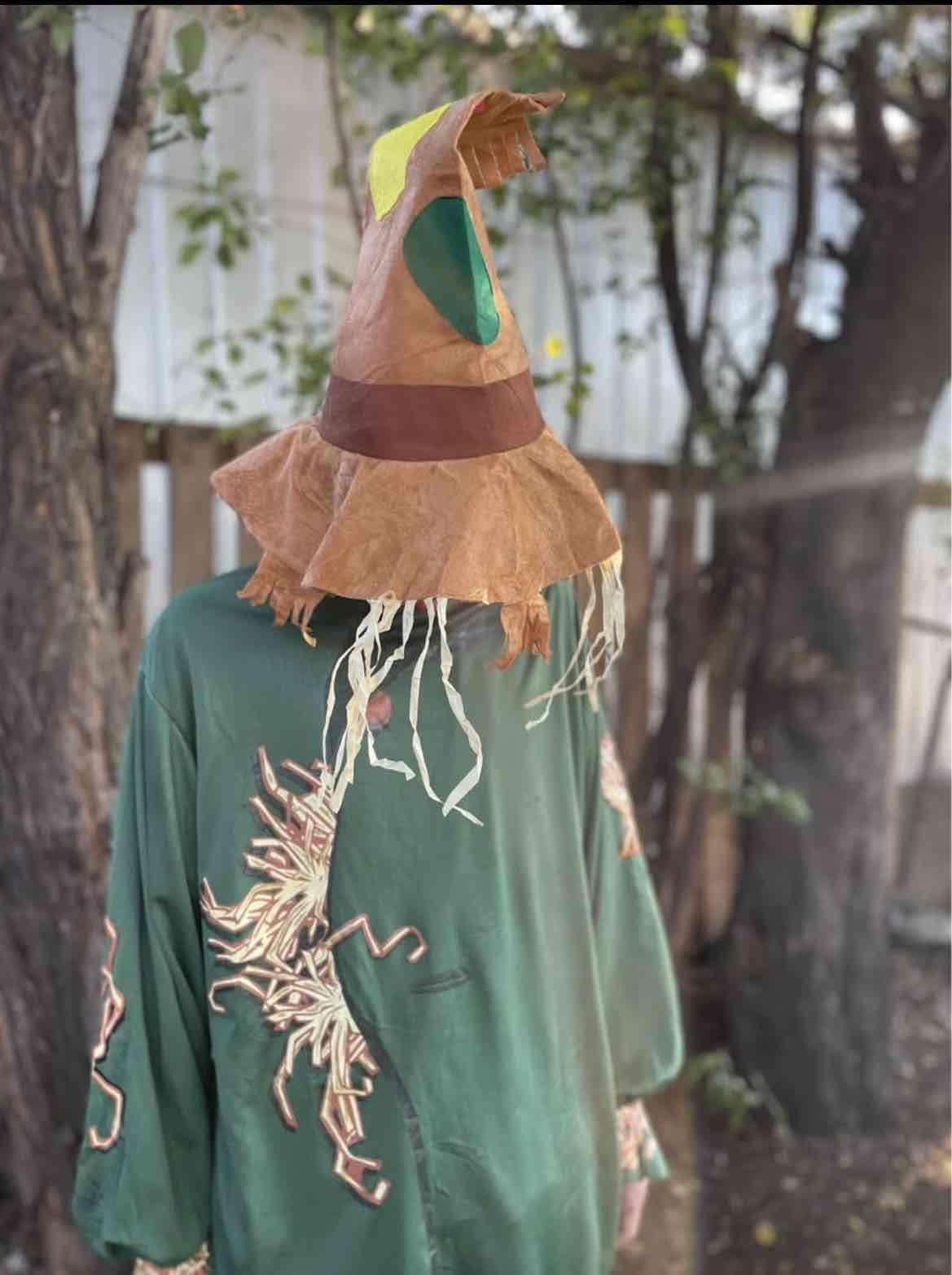 Disfraz de espantapájaros verde talla L-XL