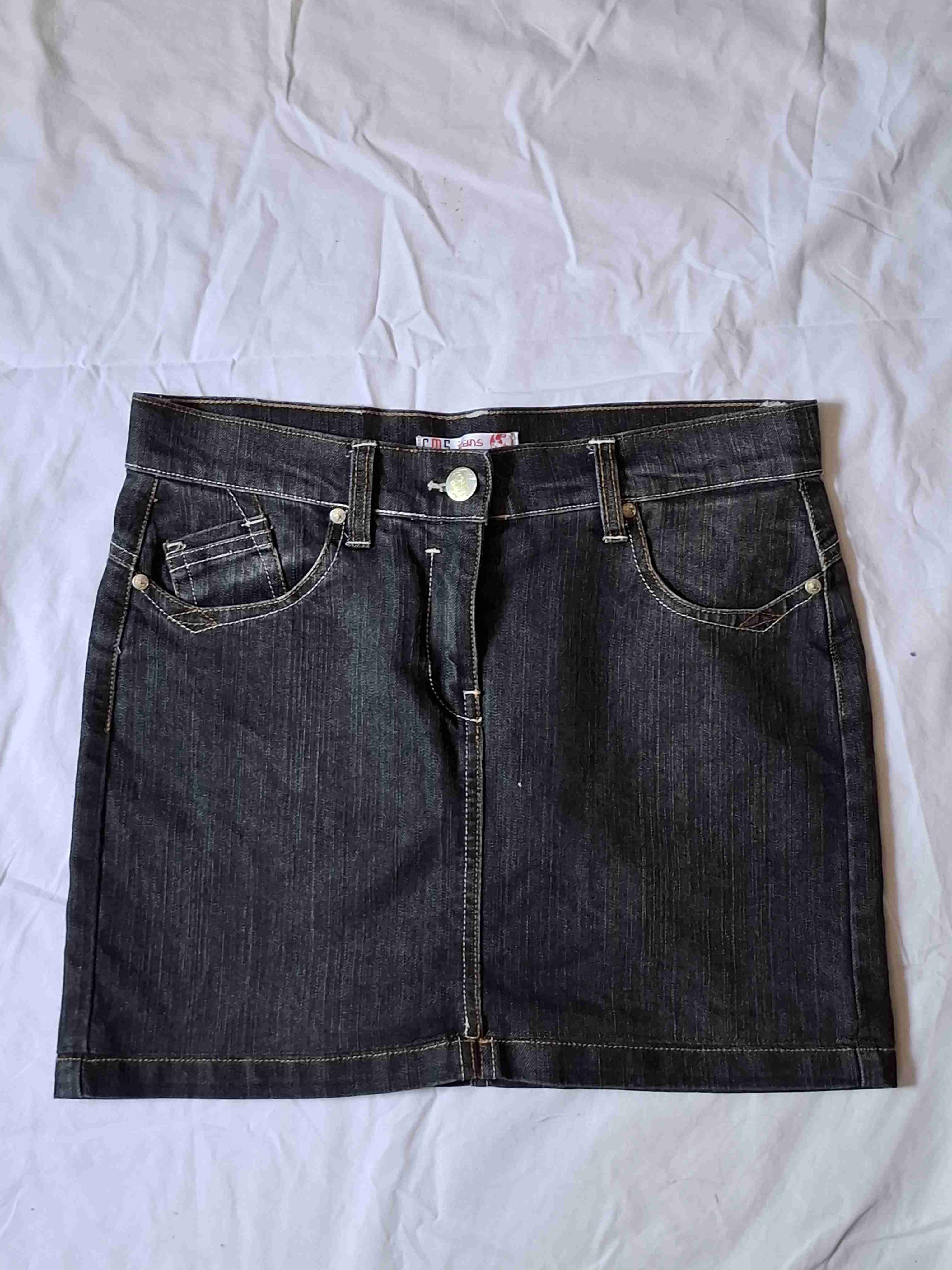 Falda de mezclilla negra