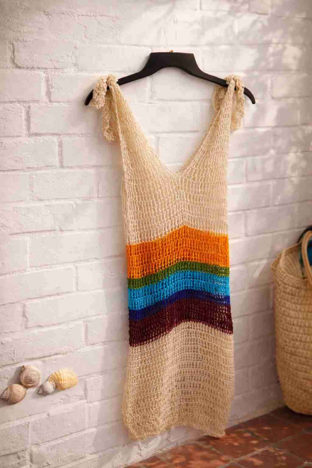 Vestido de tejido multicolor
