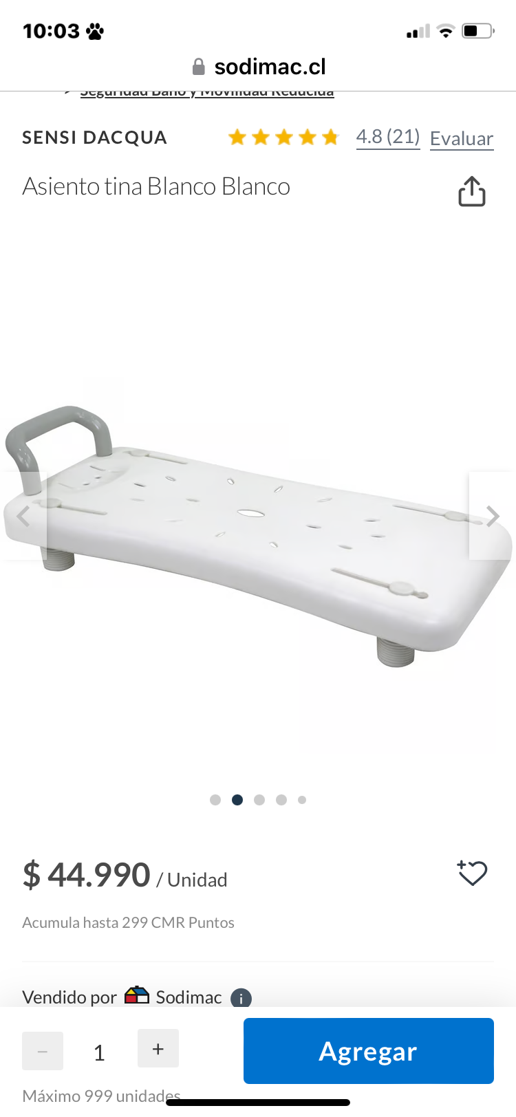 Banco de transferencia para tina - miniatura 3