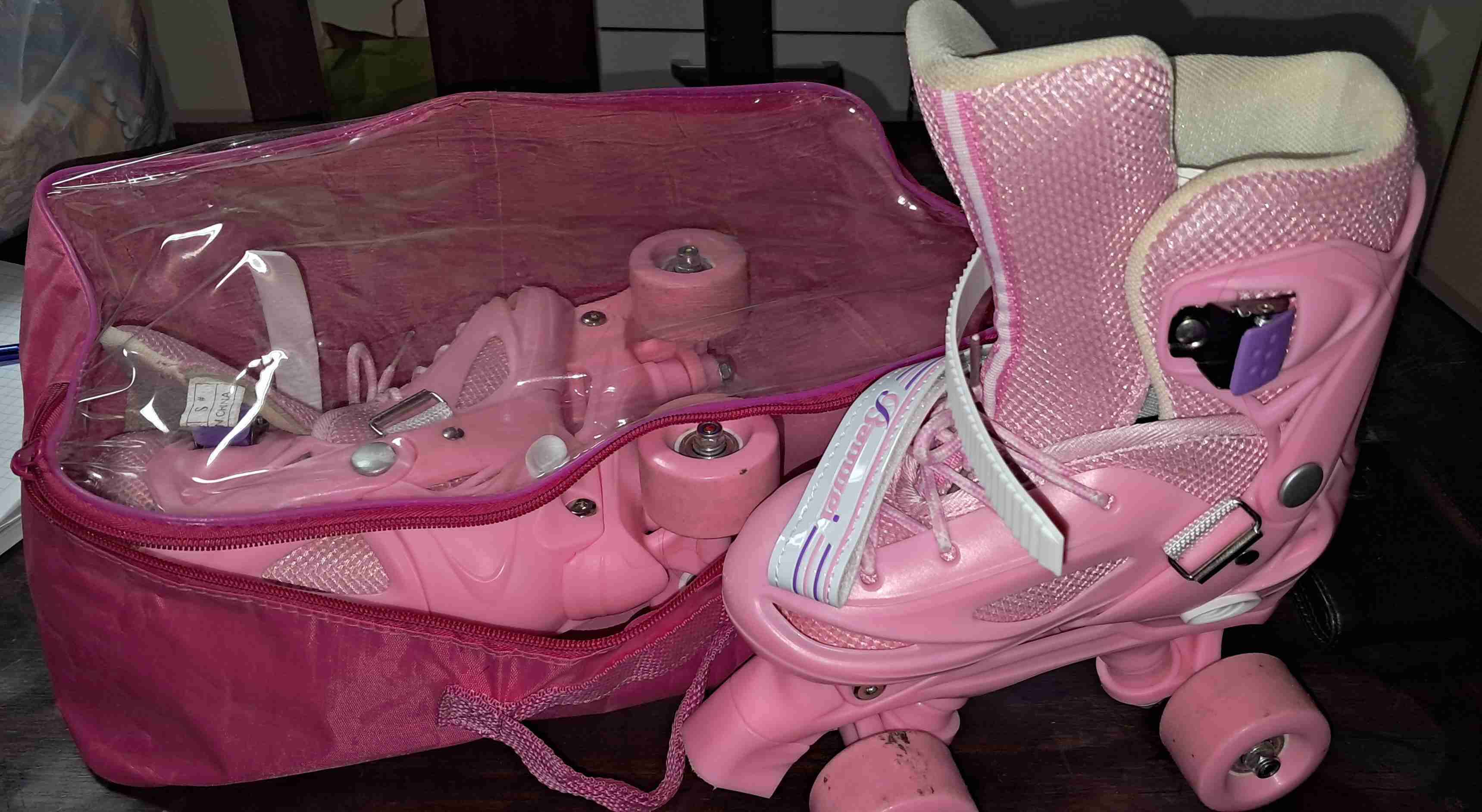Patines rosados ajustables - 2
