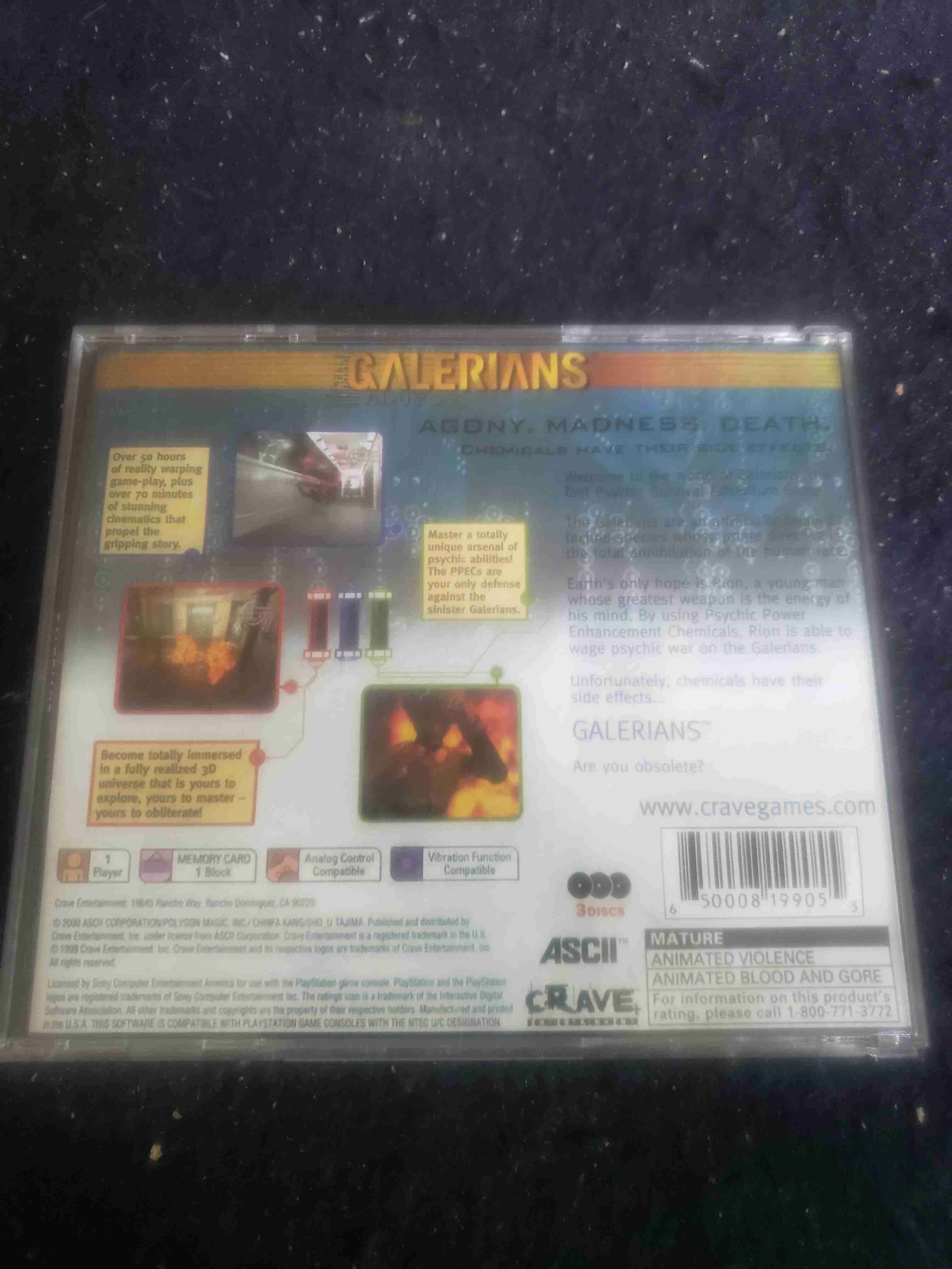 Juego PlayStation 1 Galerians, 3 discos(Paraguayo) - miniatura 2