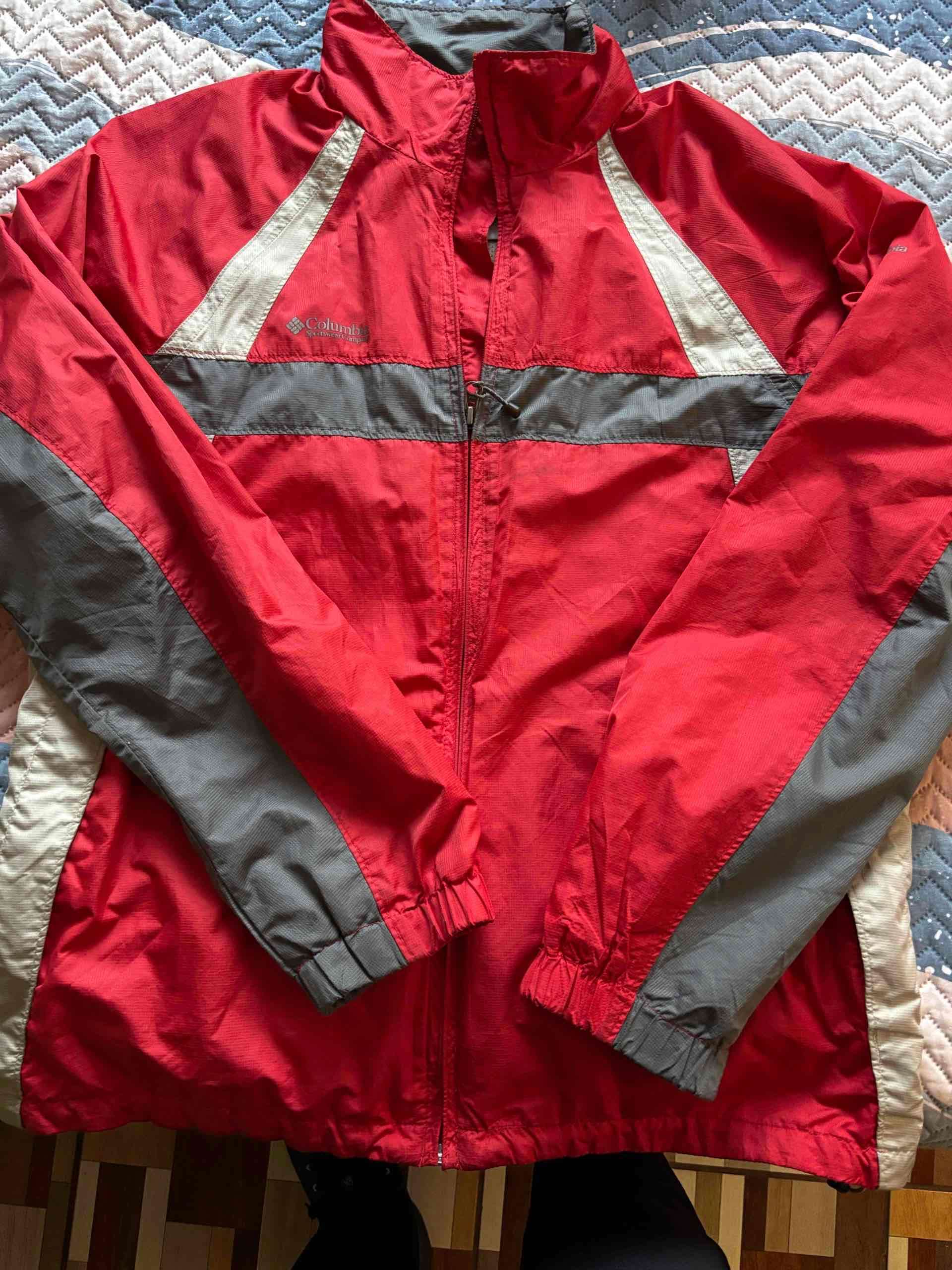 Chaqueta Columbia roja y gris talla M