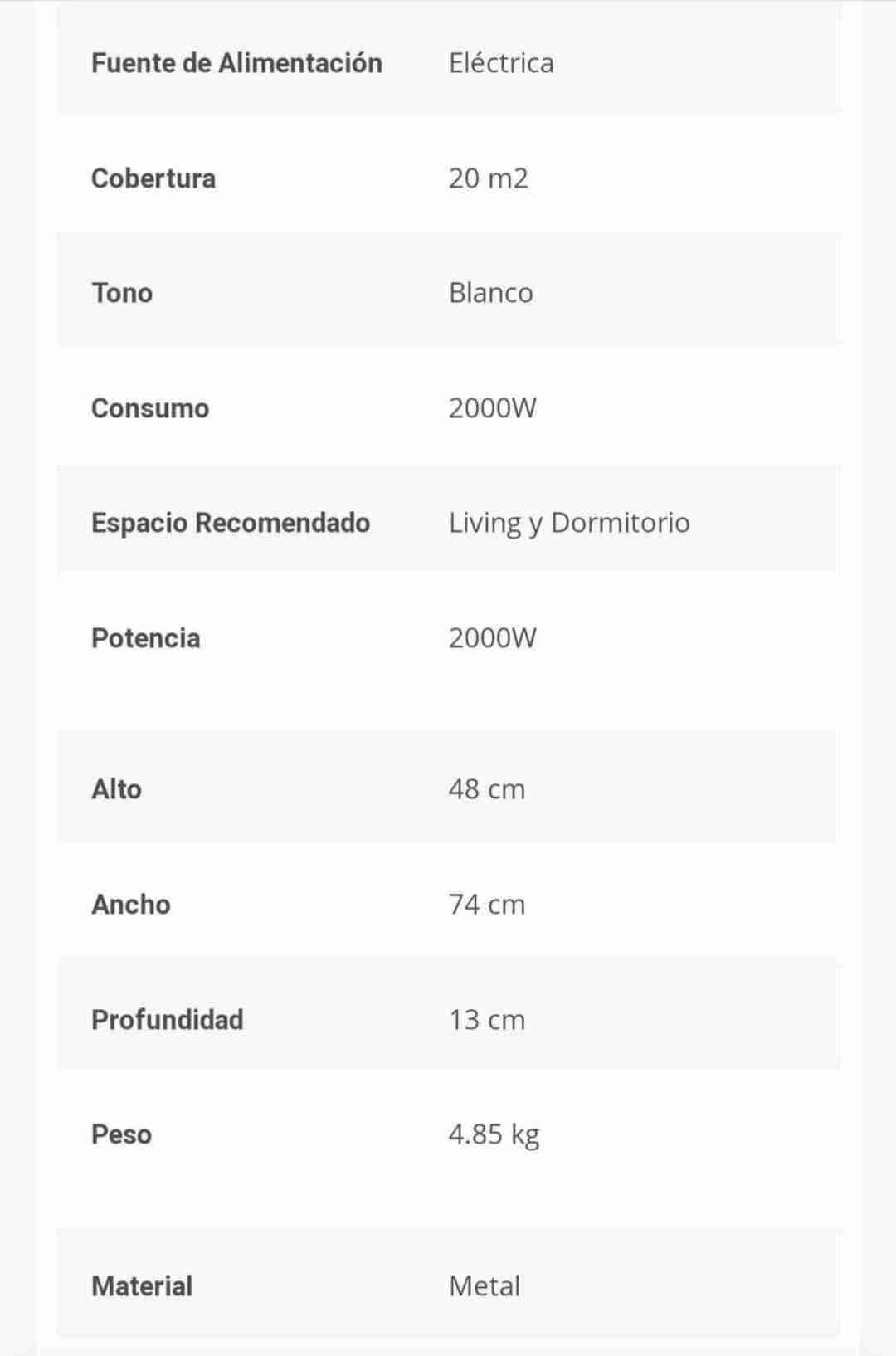 Calefactor Convector Calma CD2500 - miniatura 3