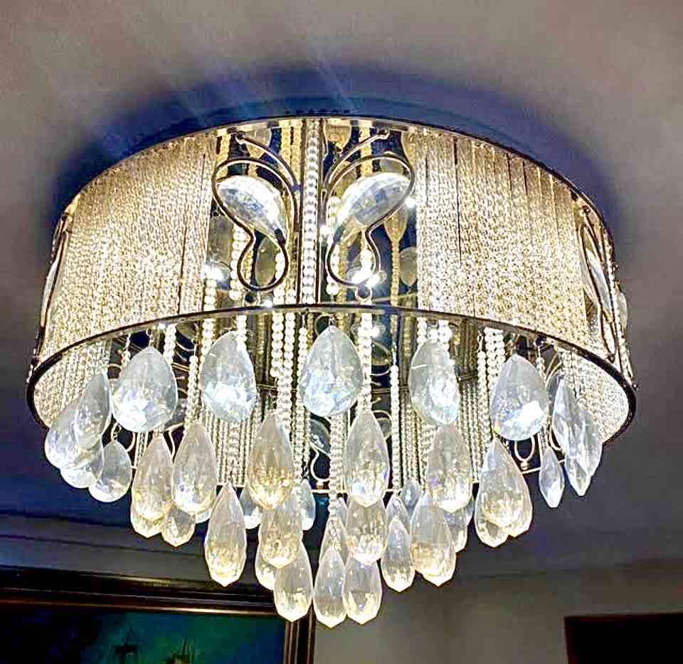 Lámpara de techo de cristal elegante