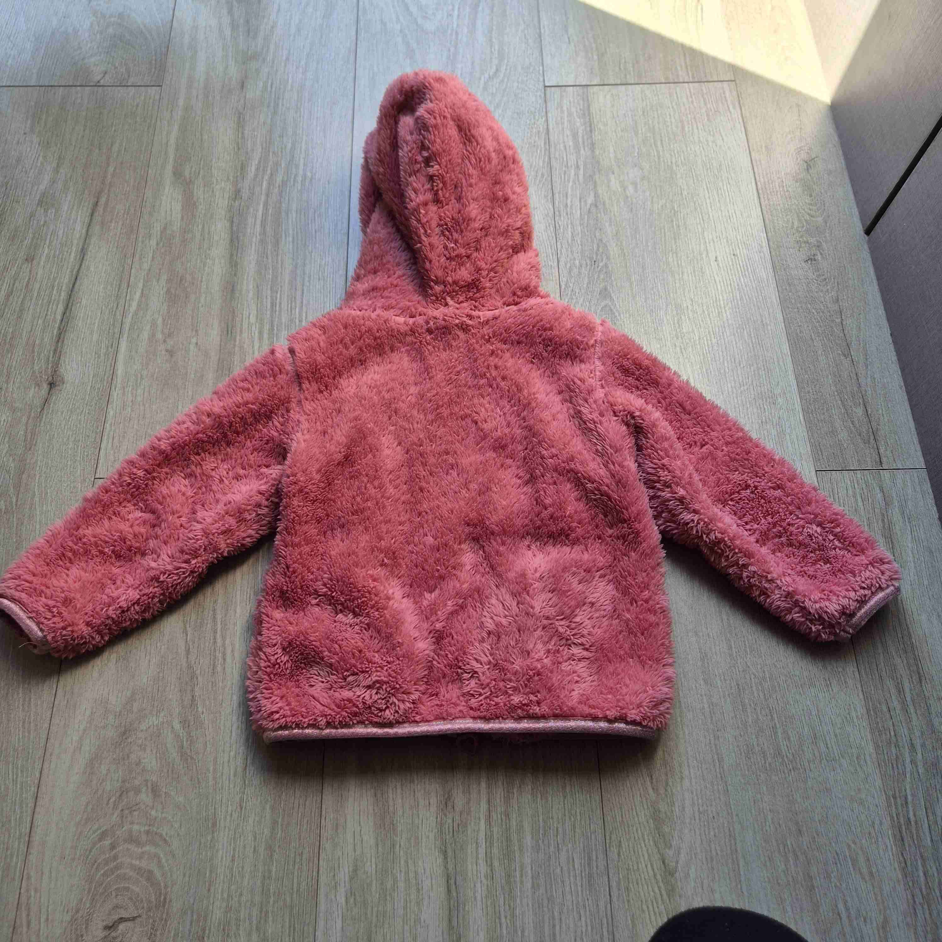 Chaqueta peluda infantil rosa - miniatura 2