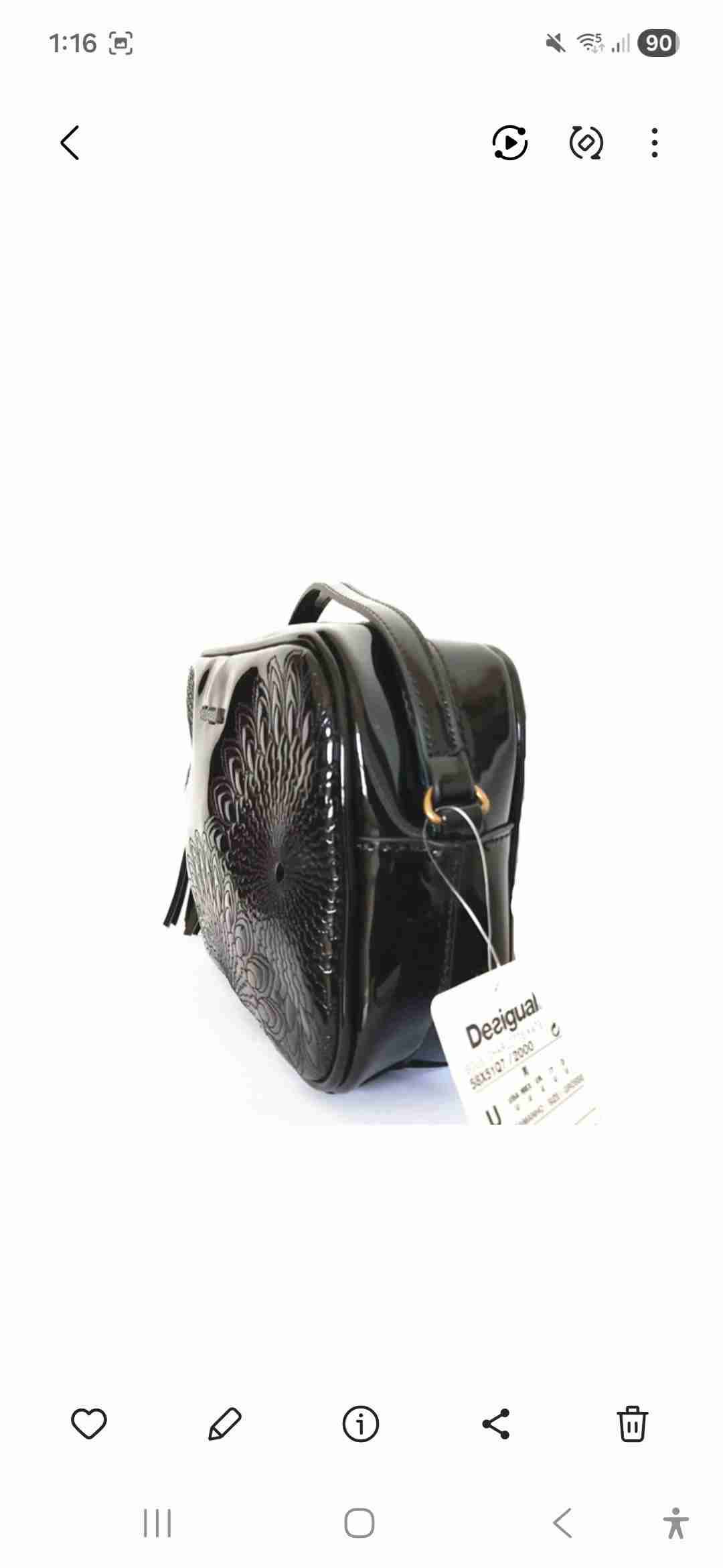 Cartera crossbody negra Desigual - miniatura 4