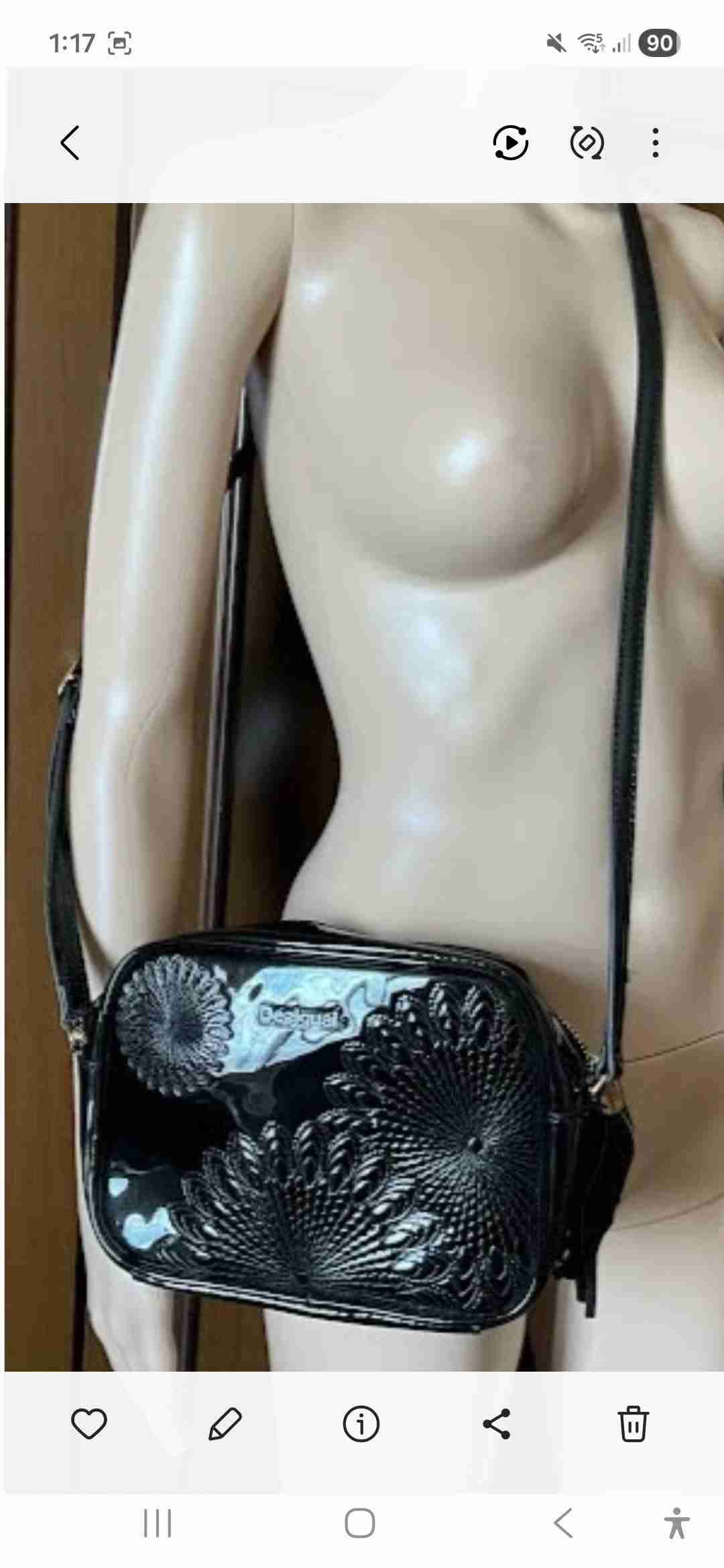 Cartera crossbody negra Desigual - miniatura 6