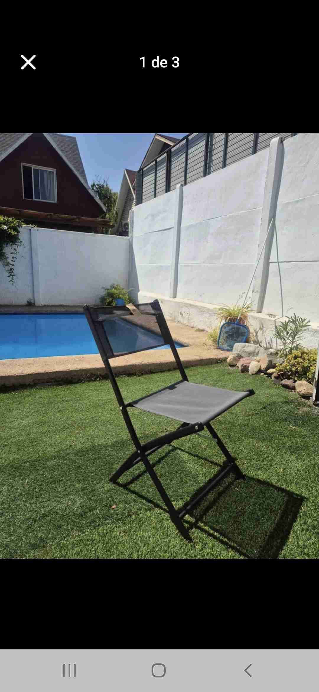 Silla plegable de terraza estilo outzen nuevas!!