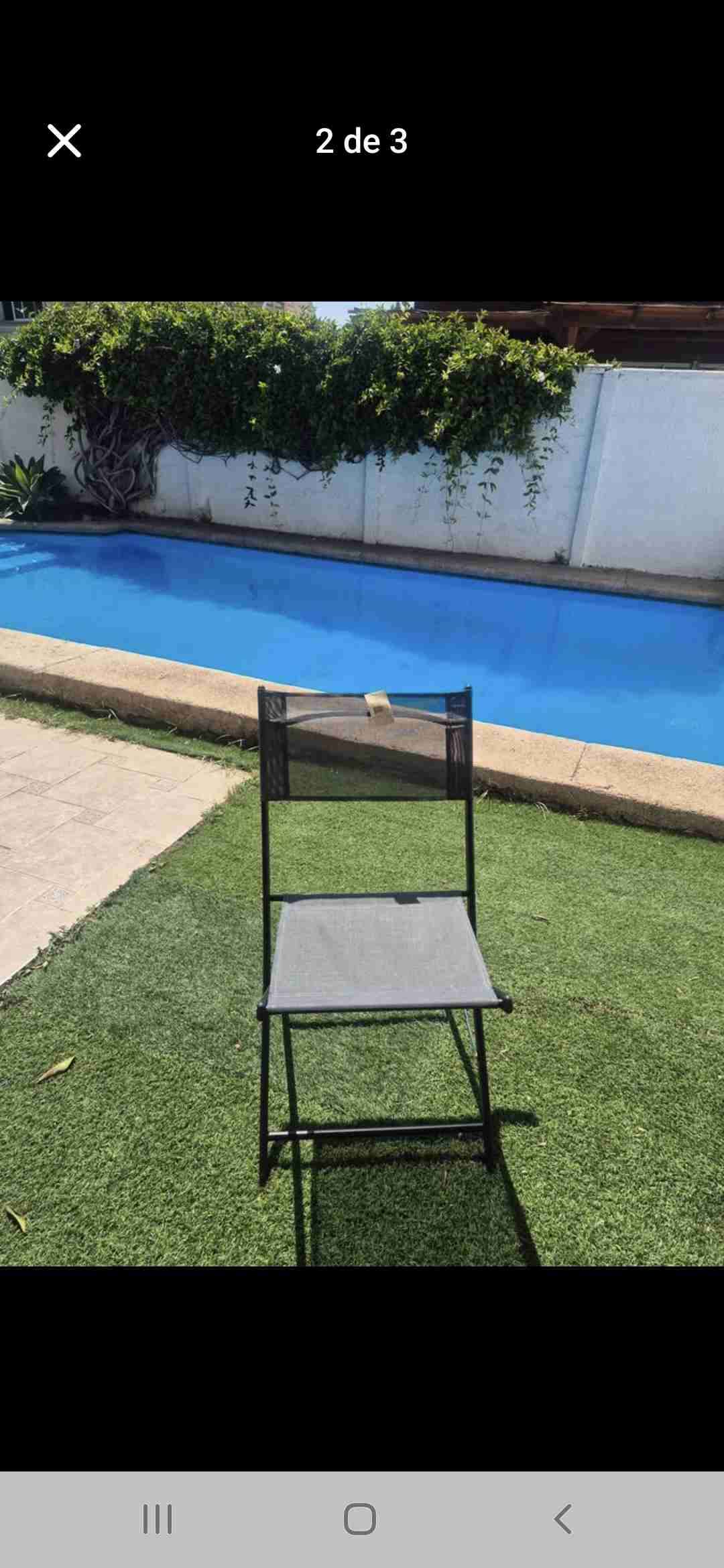 Silla plegable de terraza estilo outzen nuevas!! - miniatura 2