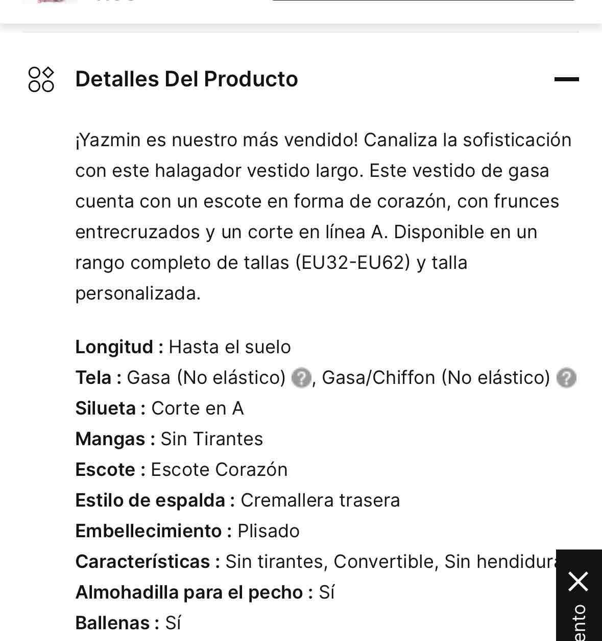 Vestido rosa con escote corazón - miniatura 2