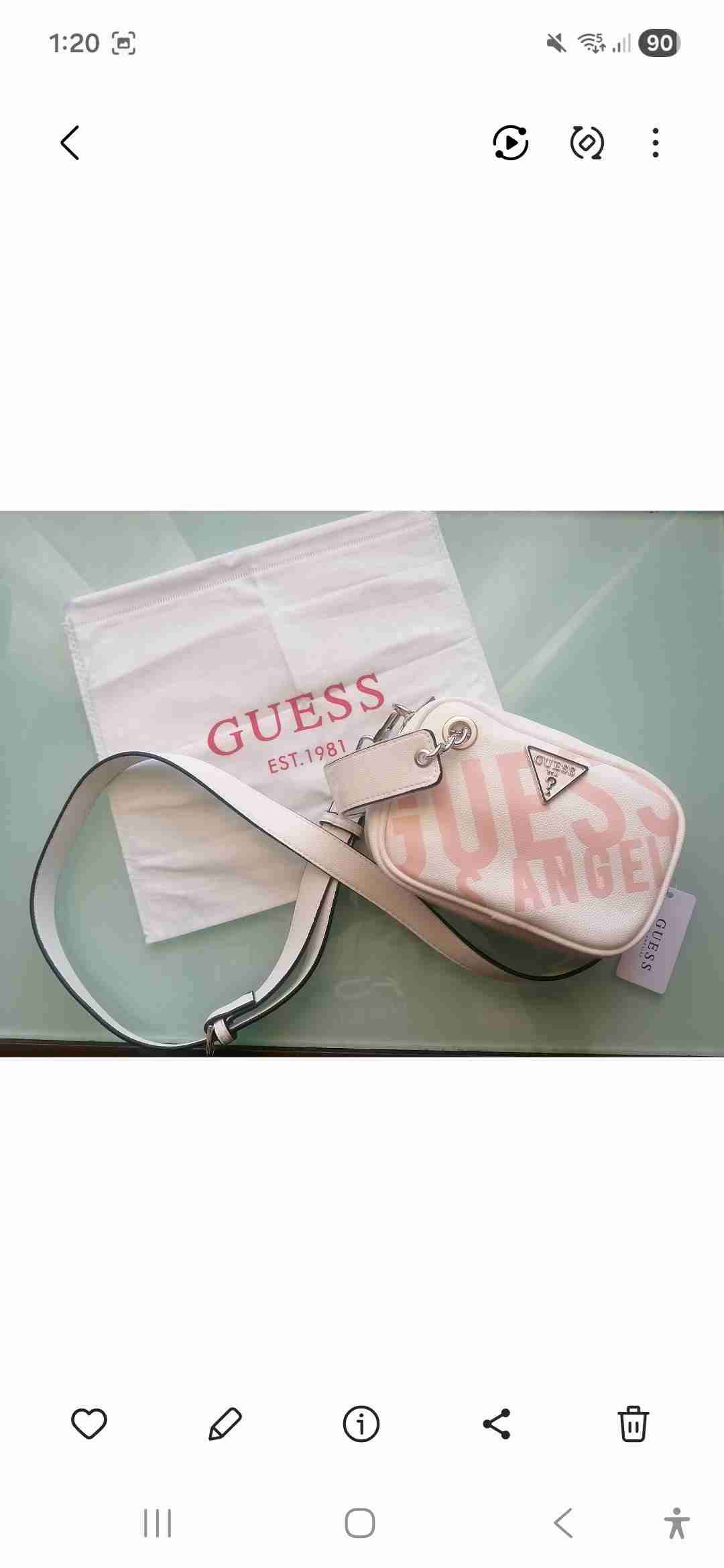 Cartera crossbody blanca Guess - miniatura 2