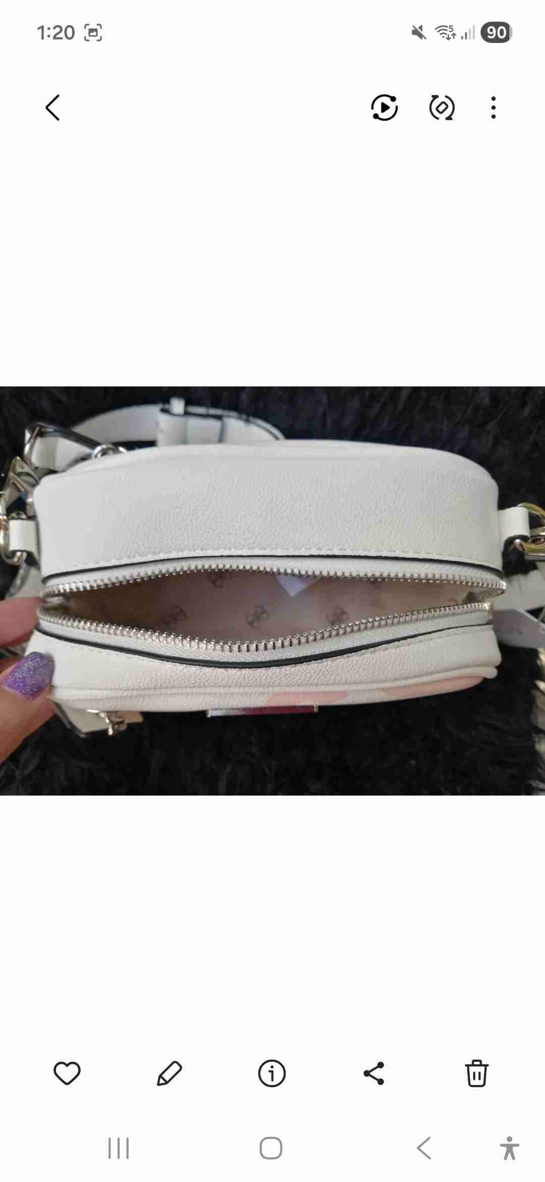 Cartera crossbody blanca Guess - miniatura 3